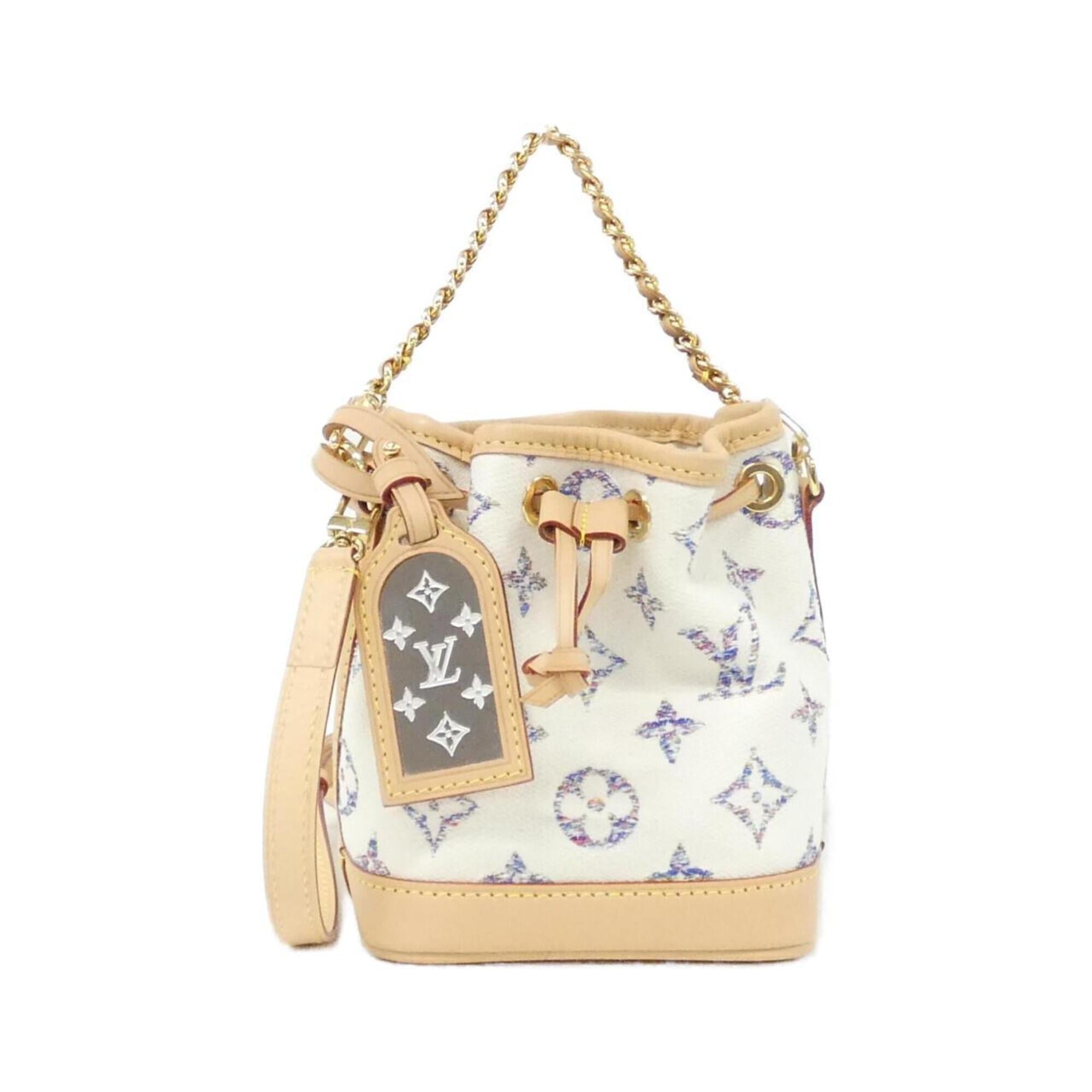 Louis Vuitton White Jacquard Canvas Shoulder Bag (Pre-Owned)