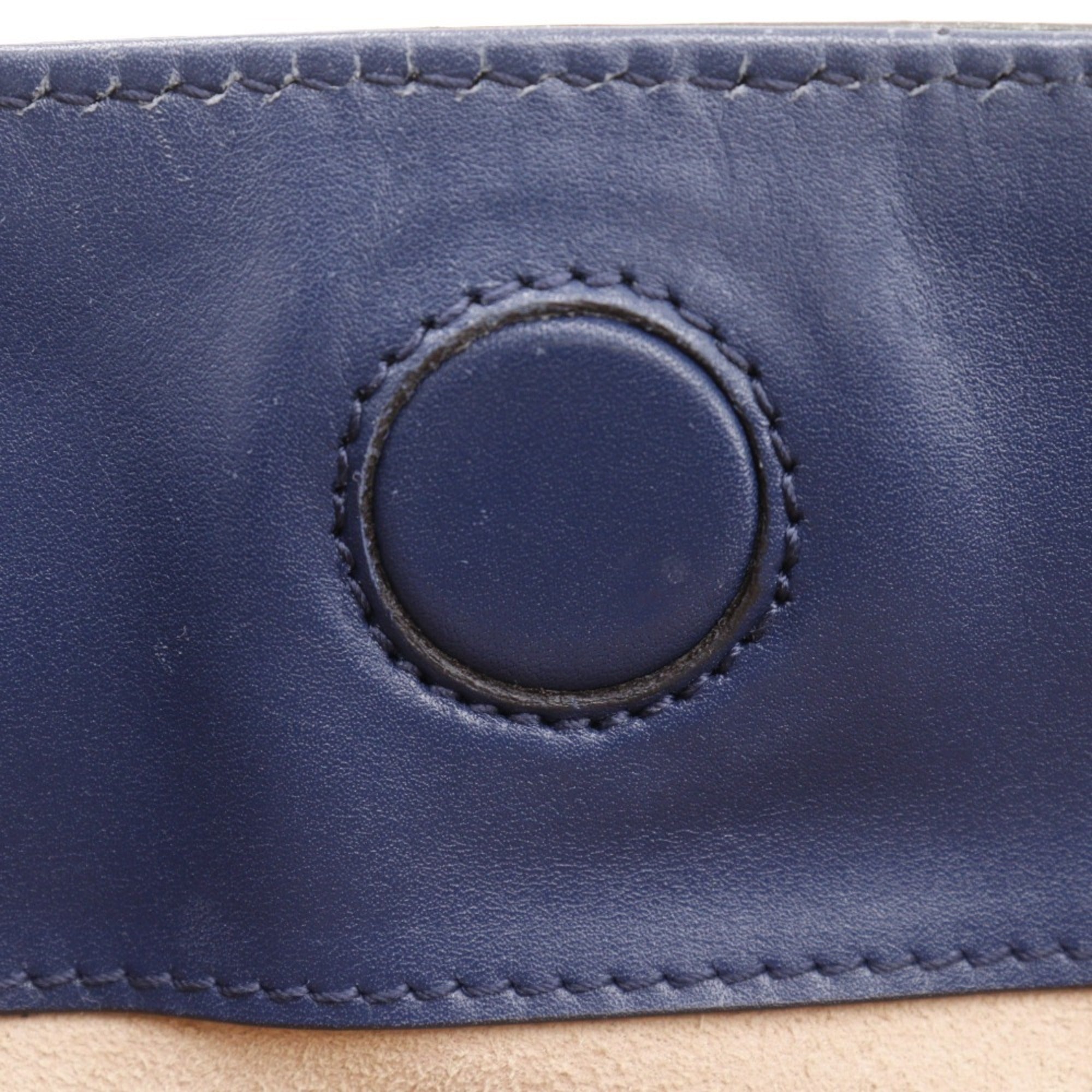 Gucci Navy Leather Handbag (Pre-Owned)