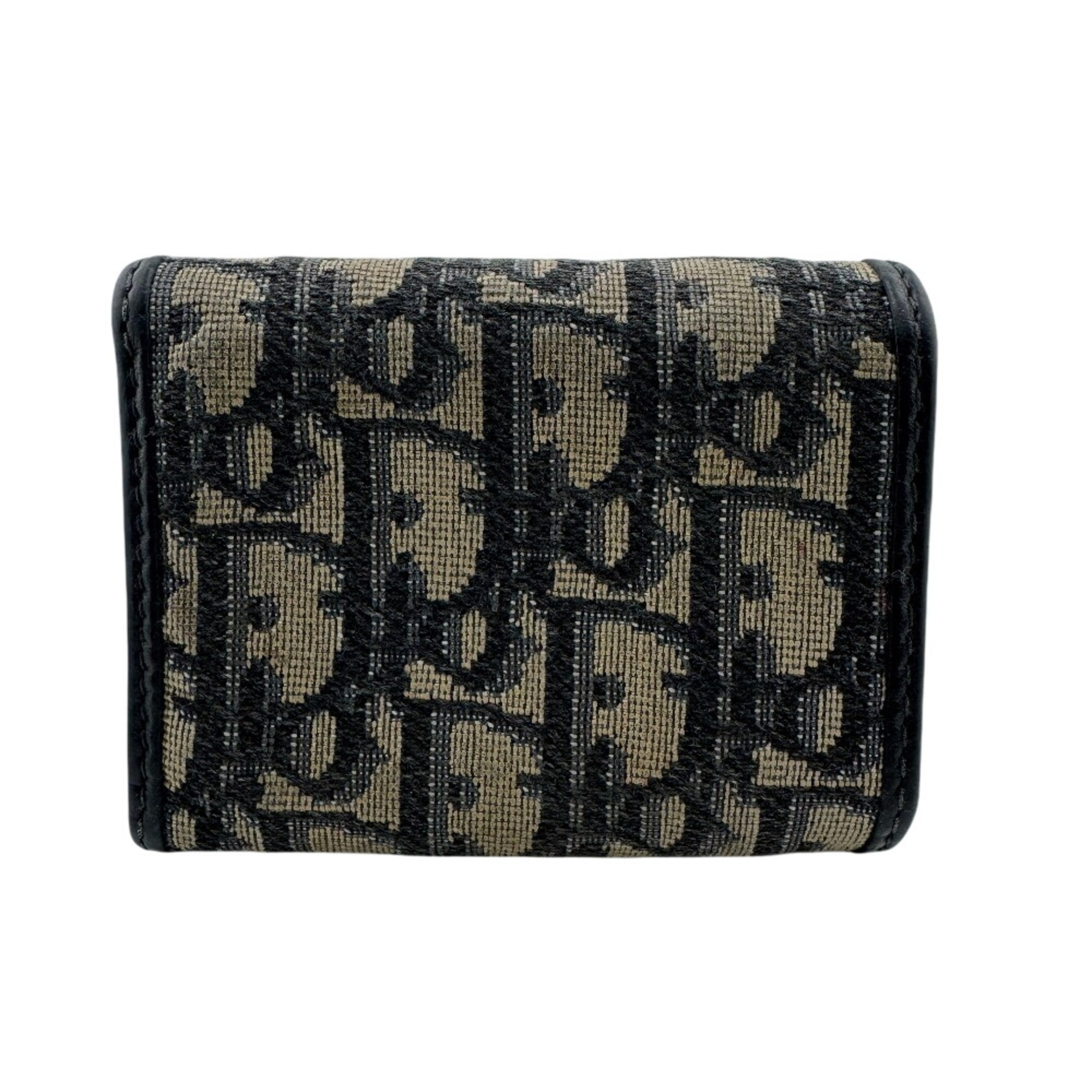 Christian Dior Navy Canvas Wallet (Tri-Fold) (Pre-Owned)
