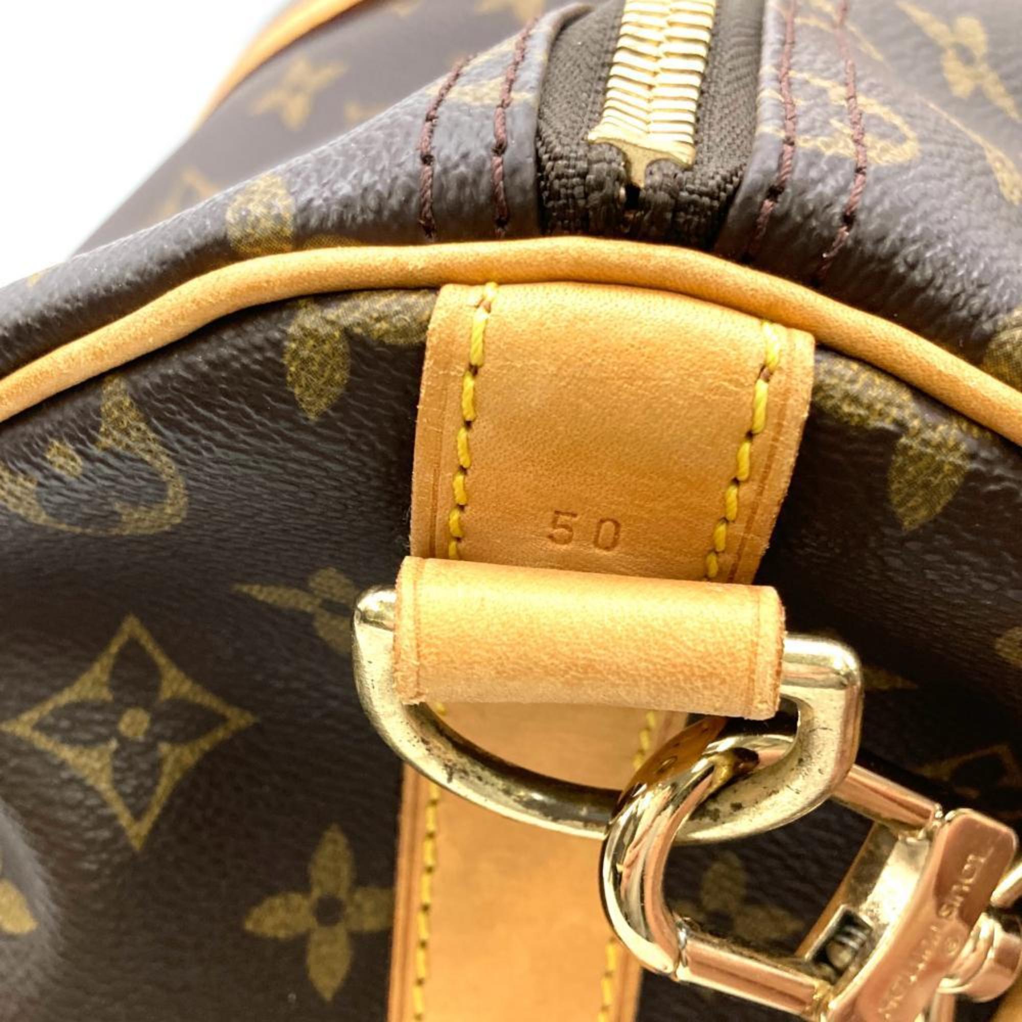 Louis Vuitton Monogram Brown Monogram Leather Boston Bag (Pre-Owned)