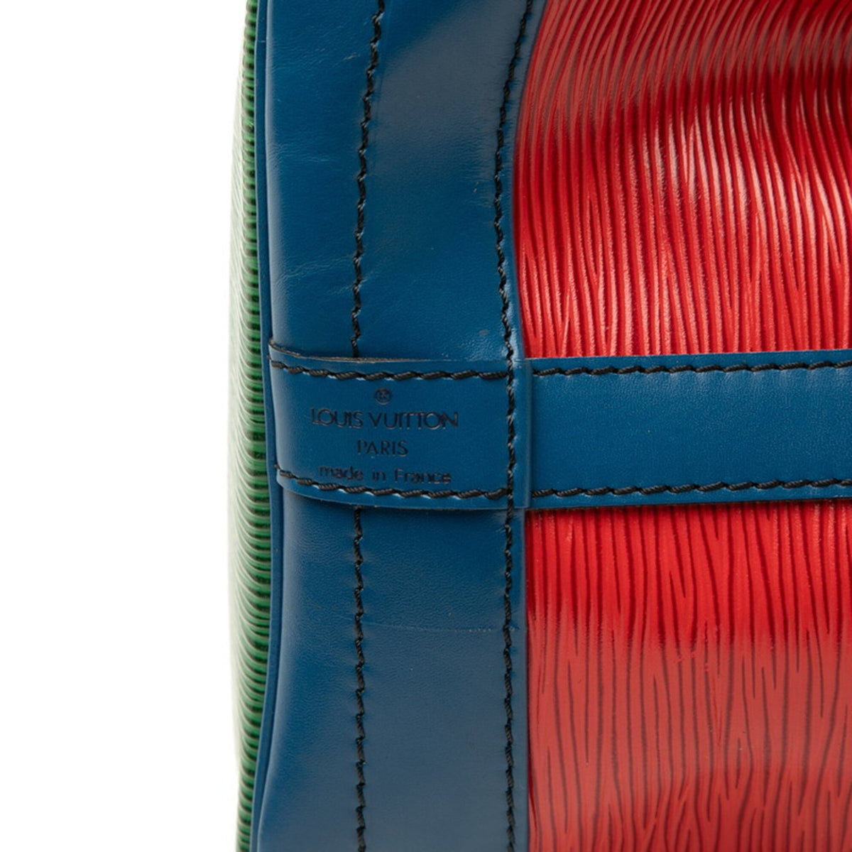 Louis Vuitton Epi Borneo Green Castilian Red Toledo Blue Leather Shoulder Bag (Pre-Owned)