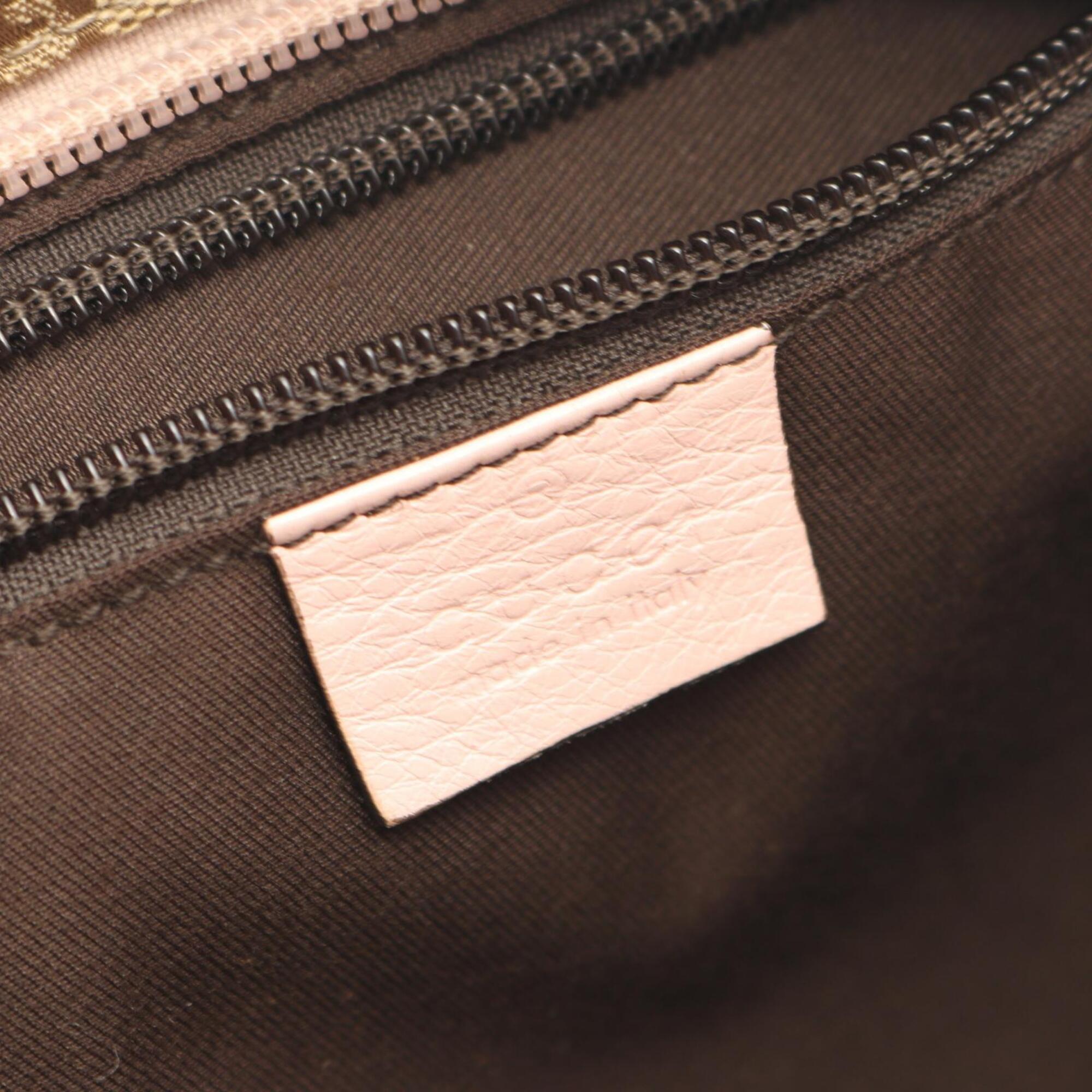 Gucci Gg Canvas Beige Pink Gg Canvas Handbag Shoulder Bag (Pre-Owned)