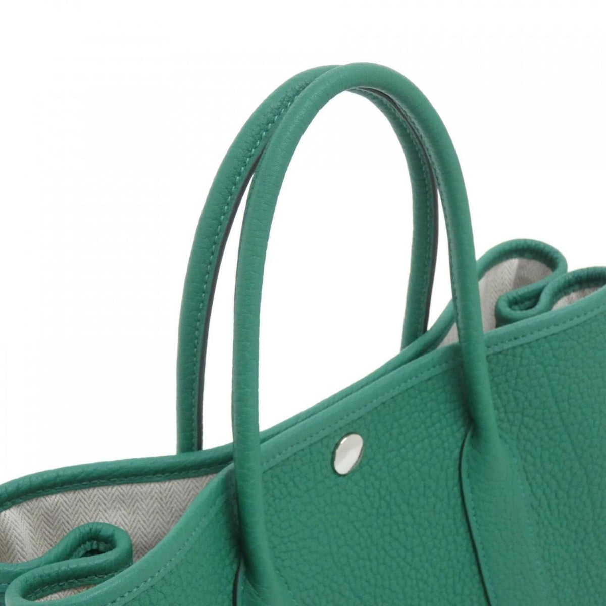Hermes Garden Vert Negonda Leather Handbag (Pre-Owned)