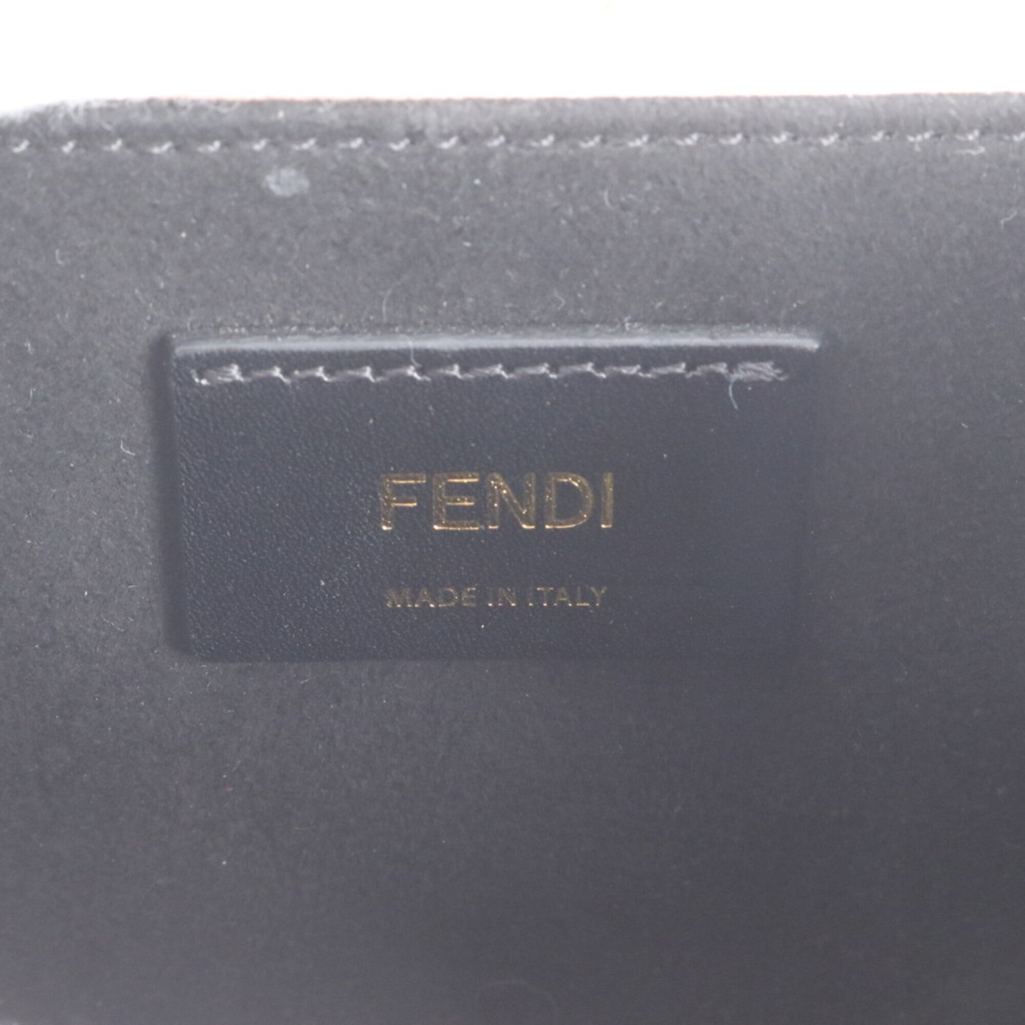Fendi Black Pink Leather Shoulder Bag (Pre-Owned)