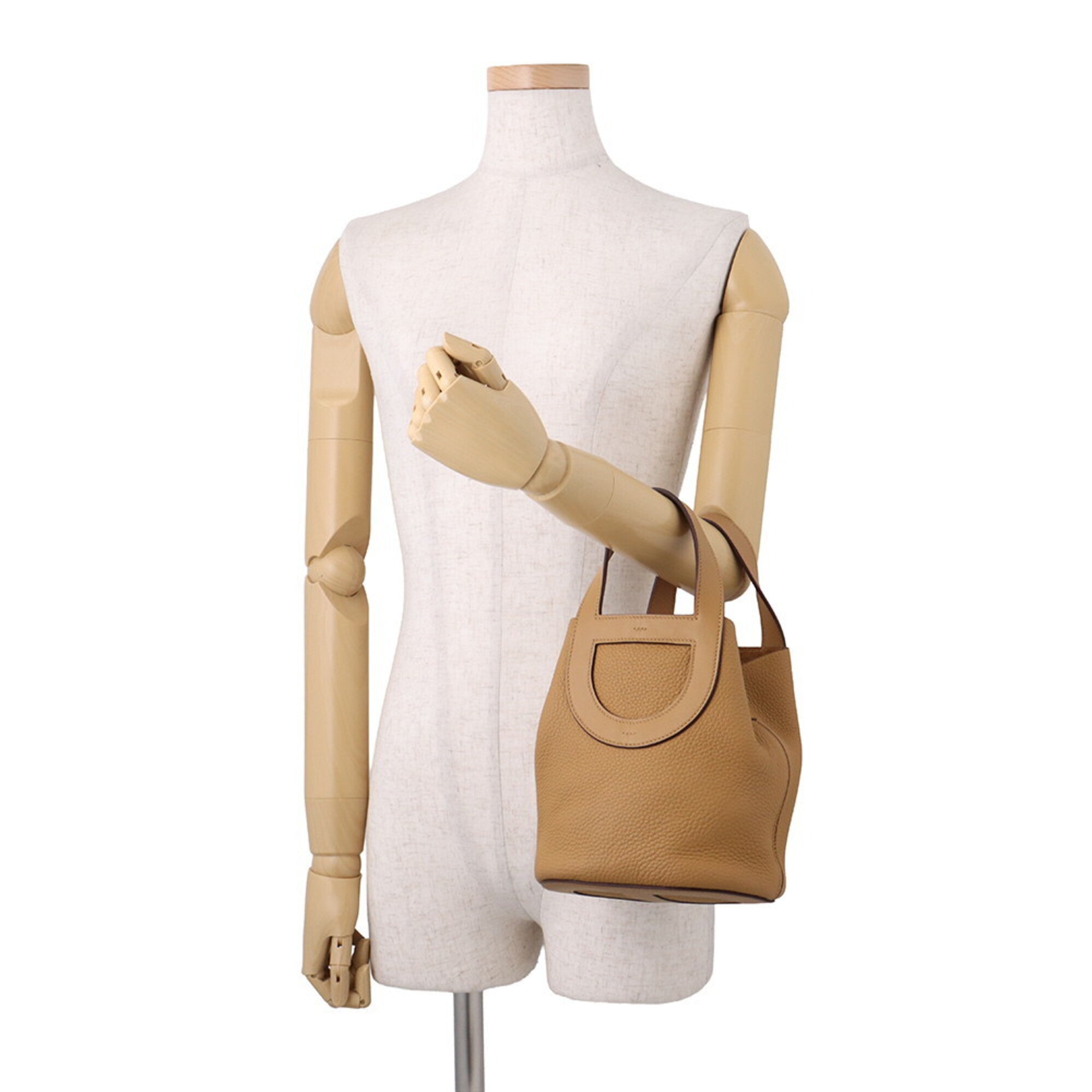 Hermes Biscuit Taurillon Clemence Leather Swift Leather Tote Bag (Pre-Owned)