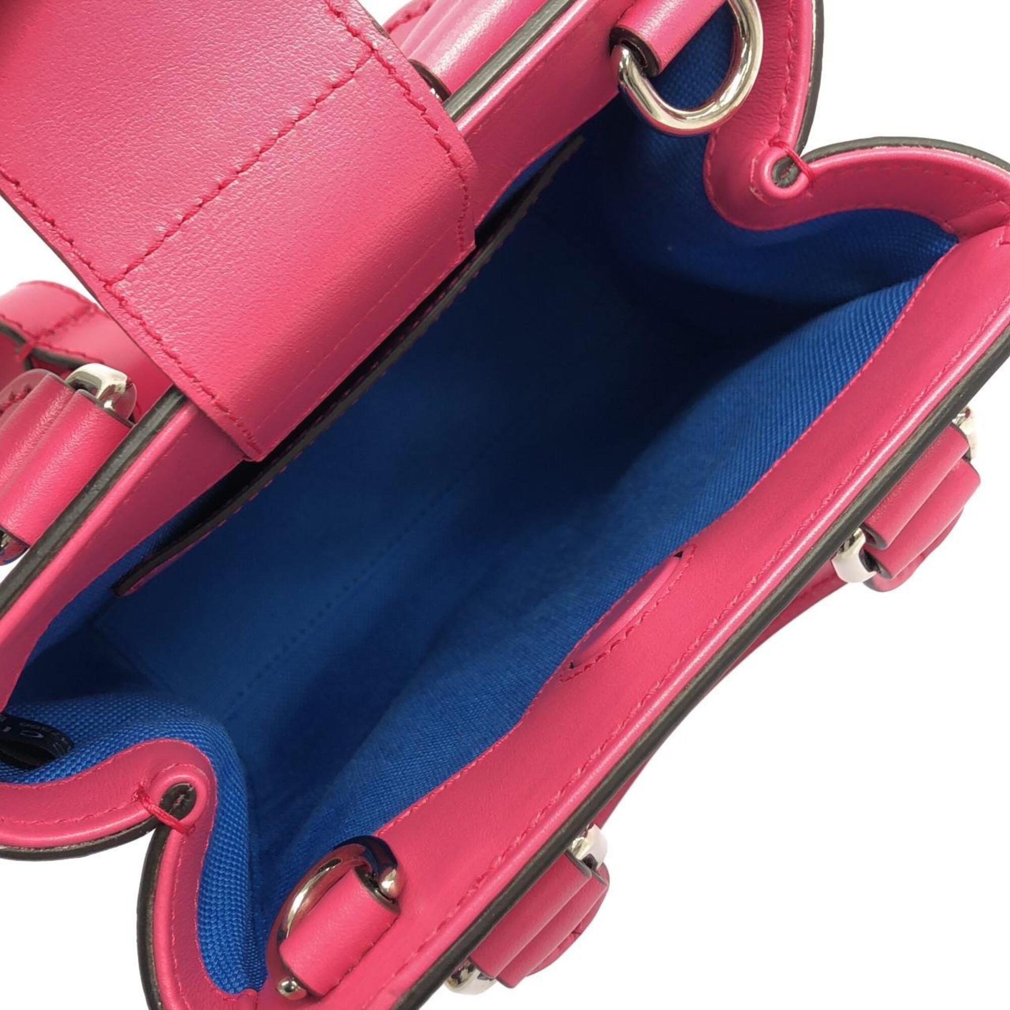 Gucci Blue Pink Leather Handbag (Pre-Owned)