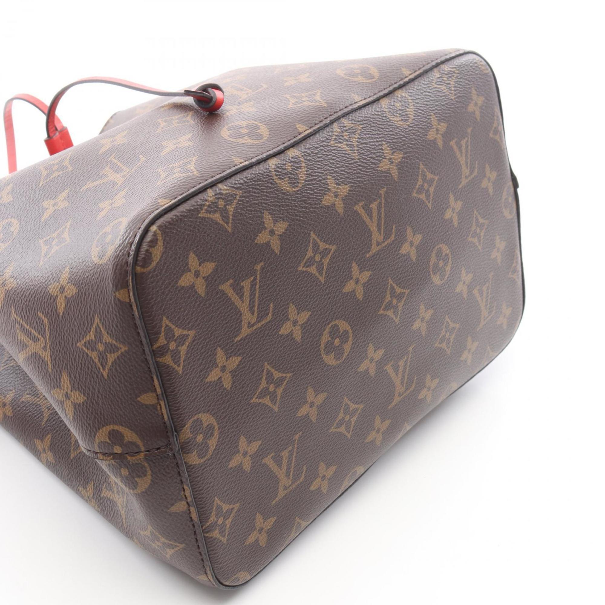 Louis Vuitton Monogram Brown Coquelicots Red Color Coated Canvas Handbag Shoulder Bag (Pre-Owned)
