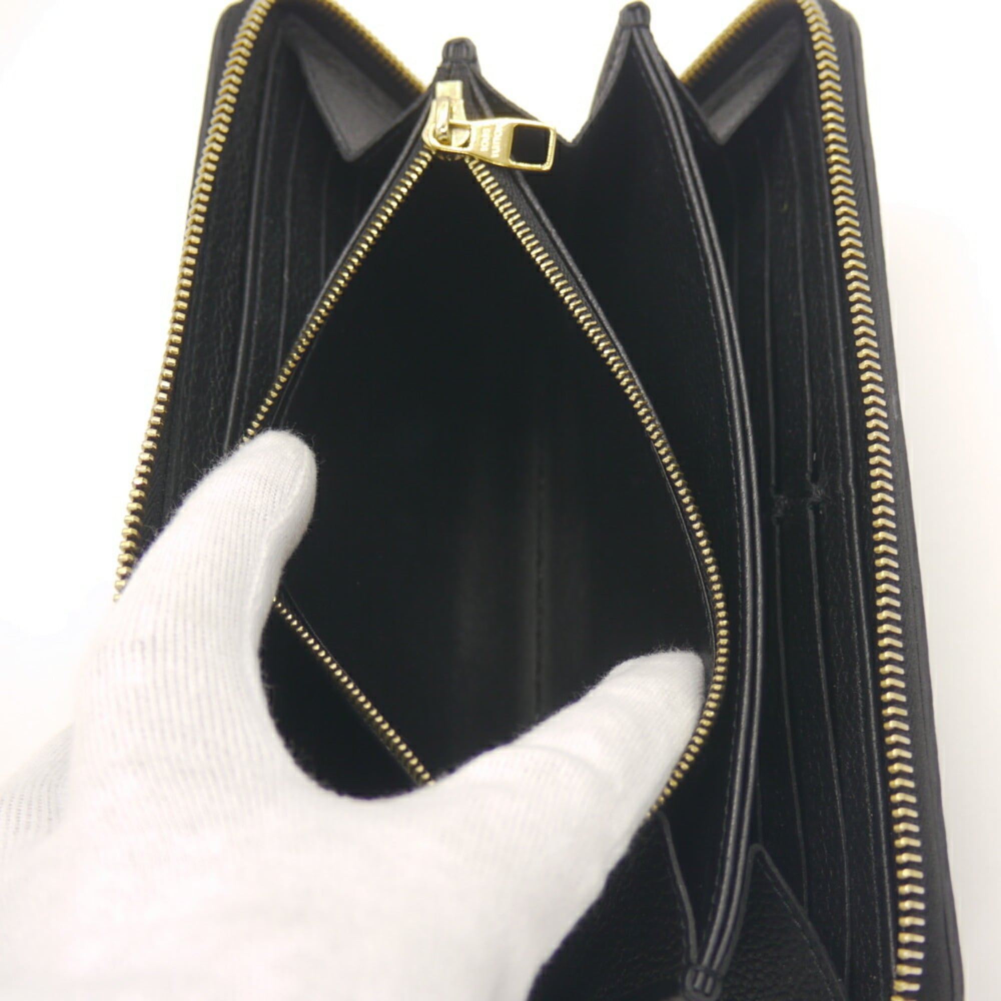 Louis Vuitton Monogram Empreinte Beige Black Monogram Empreinte Long Wallet (Bi-Fold) (Pre-Owned)