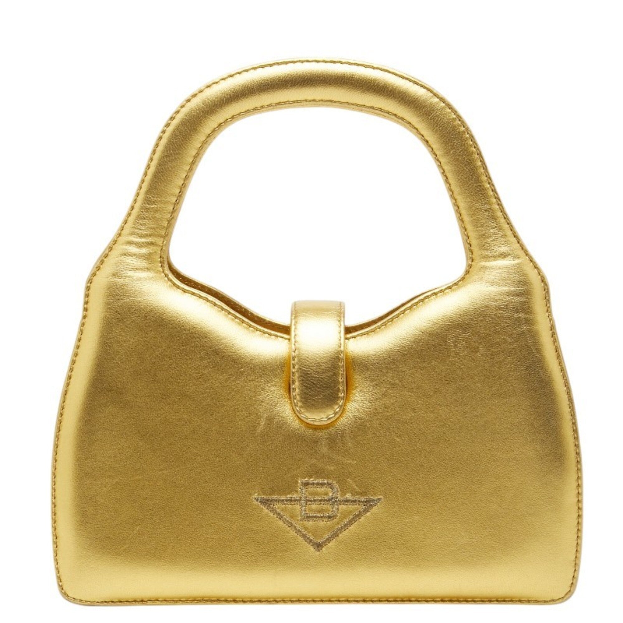 Bottega Veneta Gold Leather Handbag (Pre-Owned)