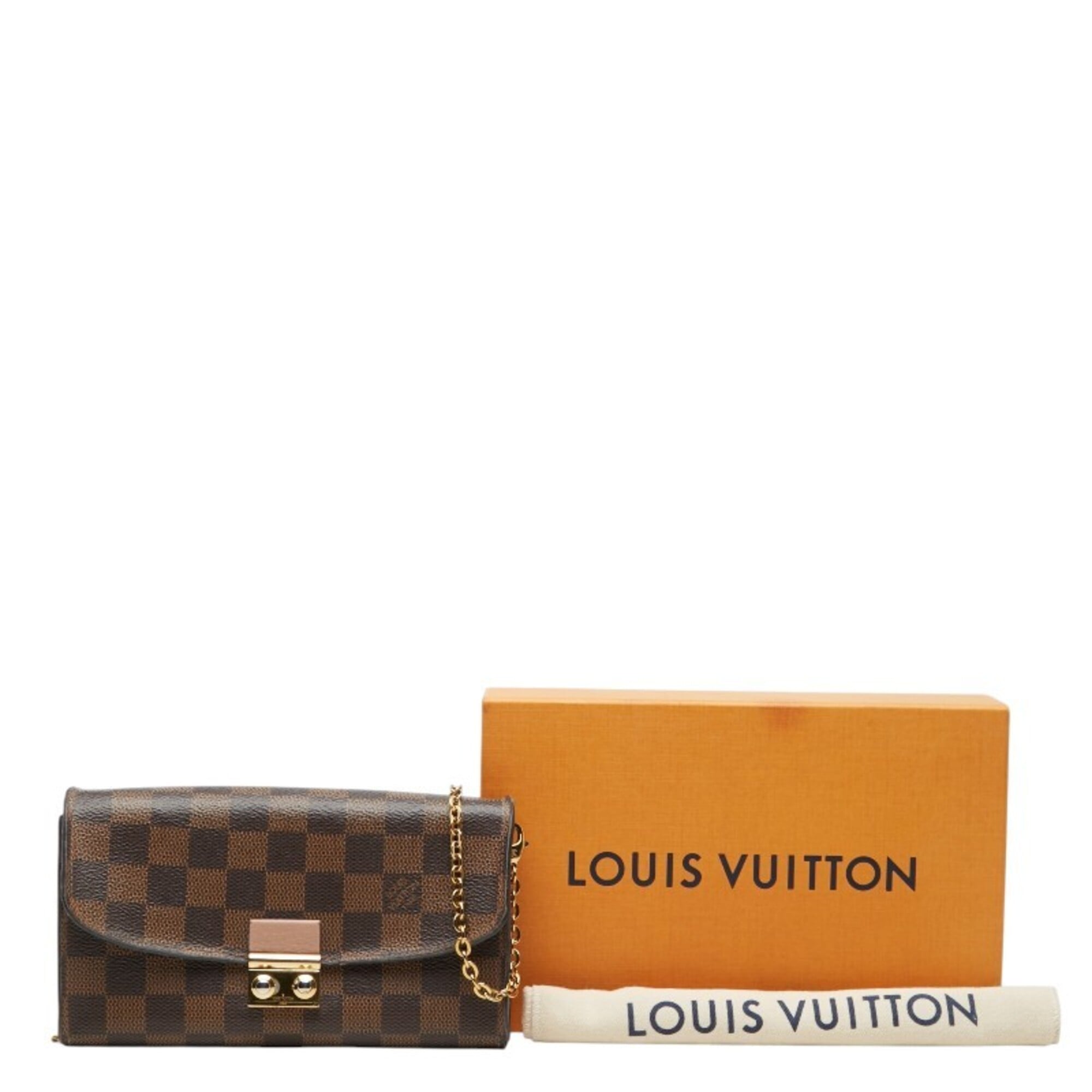 Louis Vuitton Brown Rose Ballerine Pvc Leather Chain/Shoulder Wallet (Pre-Owned)