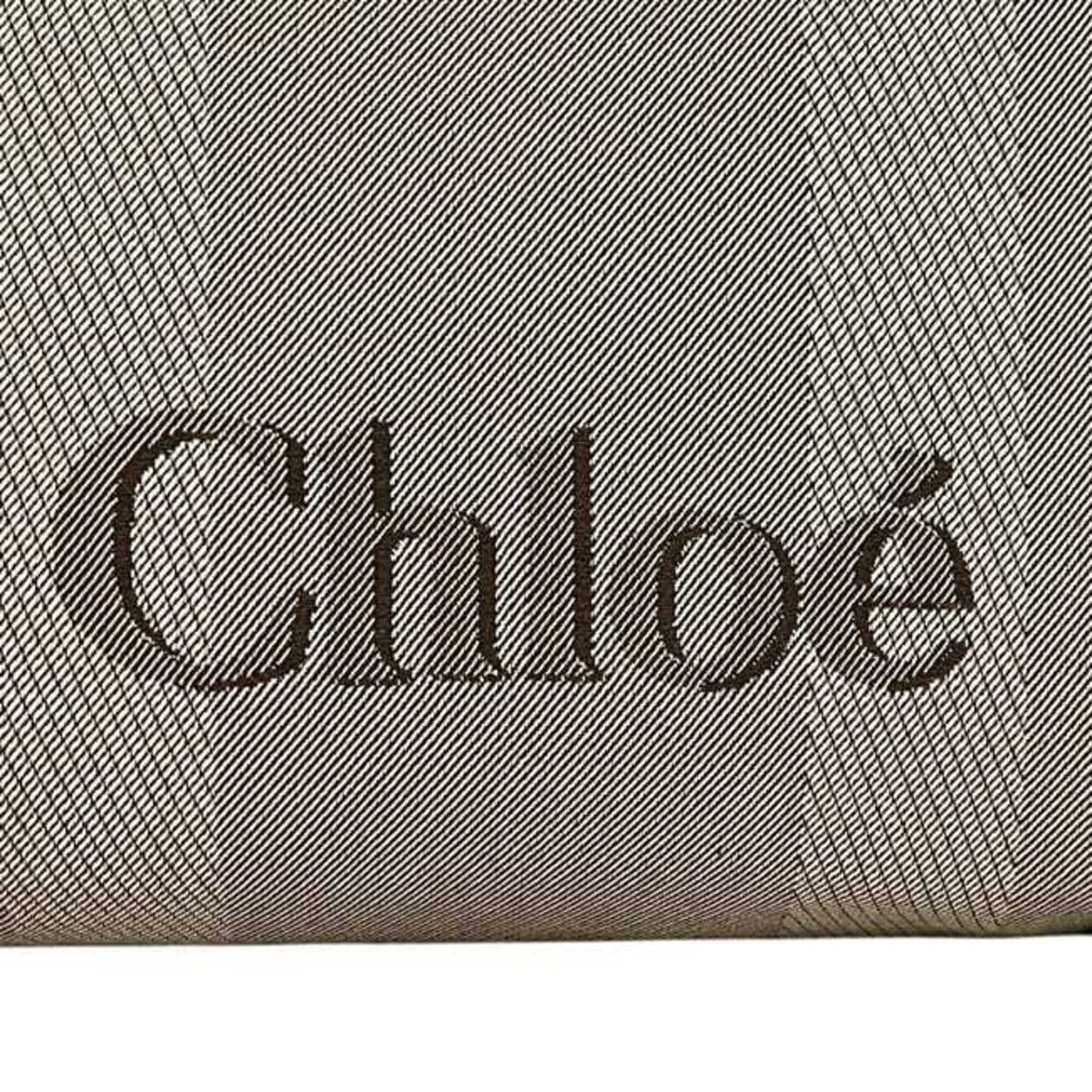 Chloé Brown Canvas Leather Tote Bag (Pre-Owned)