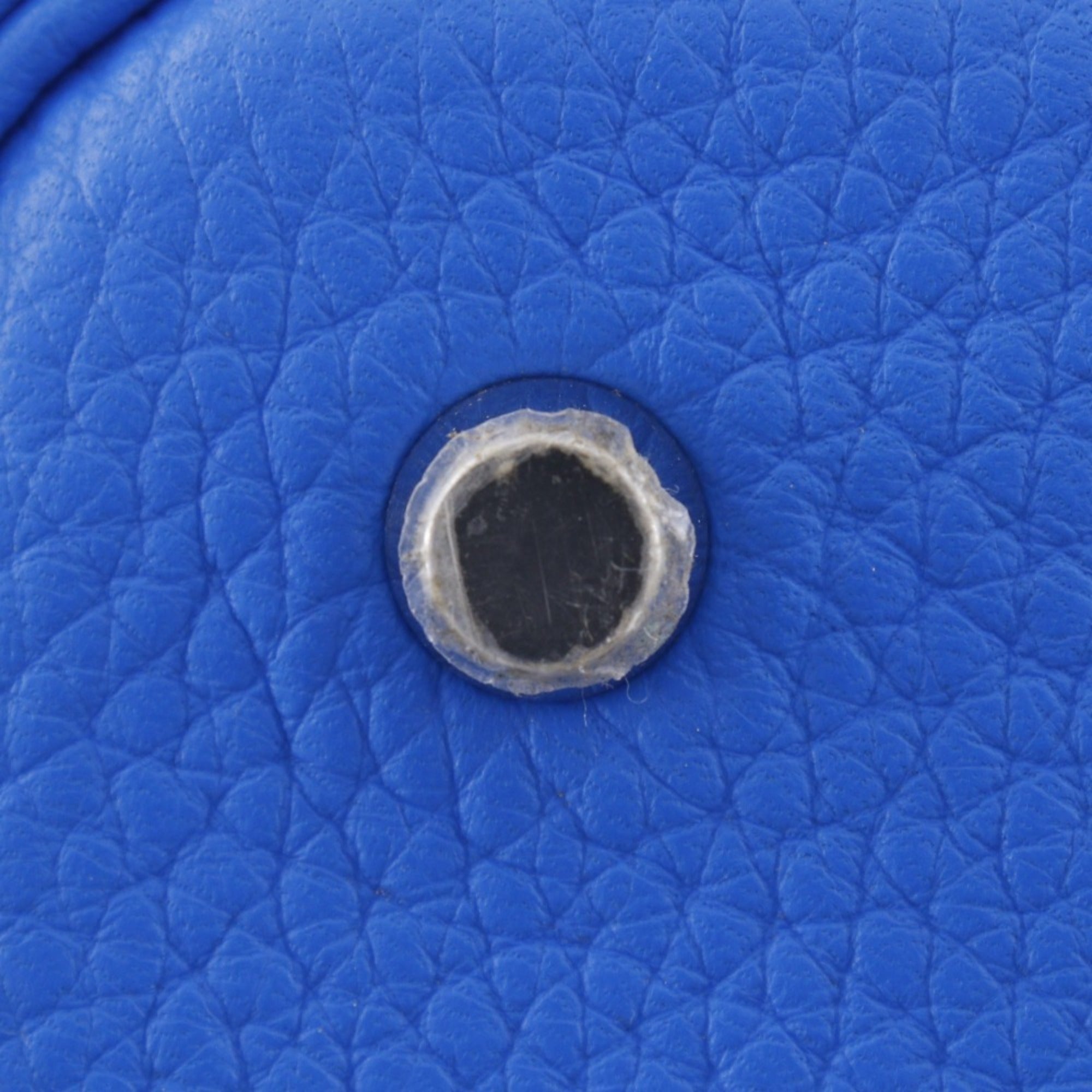 Hermes Picotin Blue Hydra Taurillon Clemence Leather Handbag (Pre-Owned)