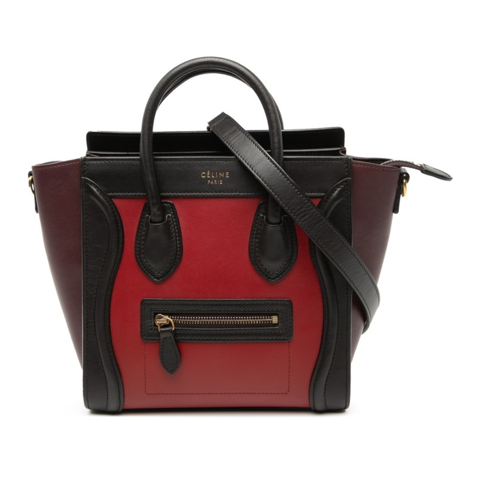 Celine Black Multi-Color Leather Handbag Shoulder Bag (Pre-Owned)