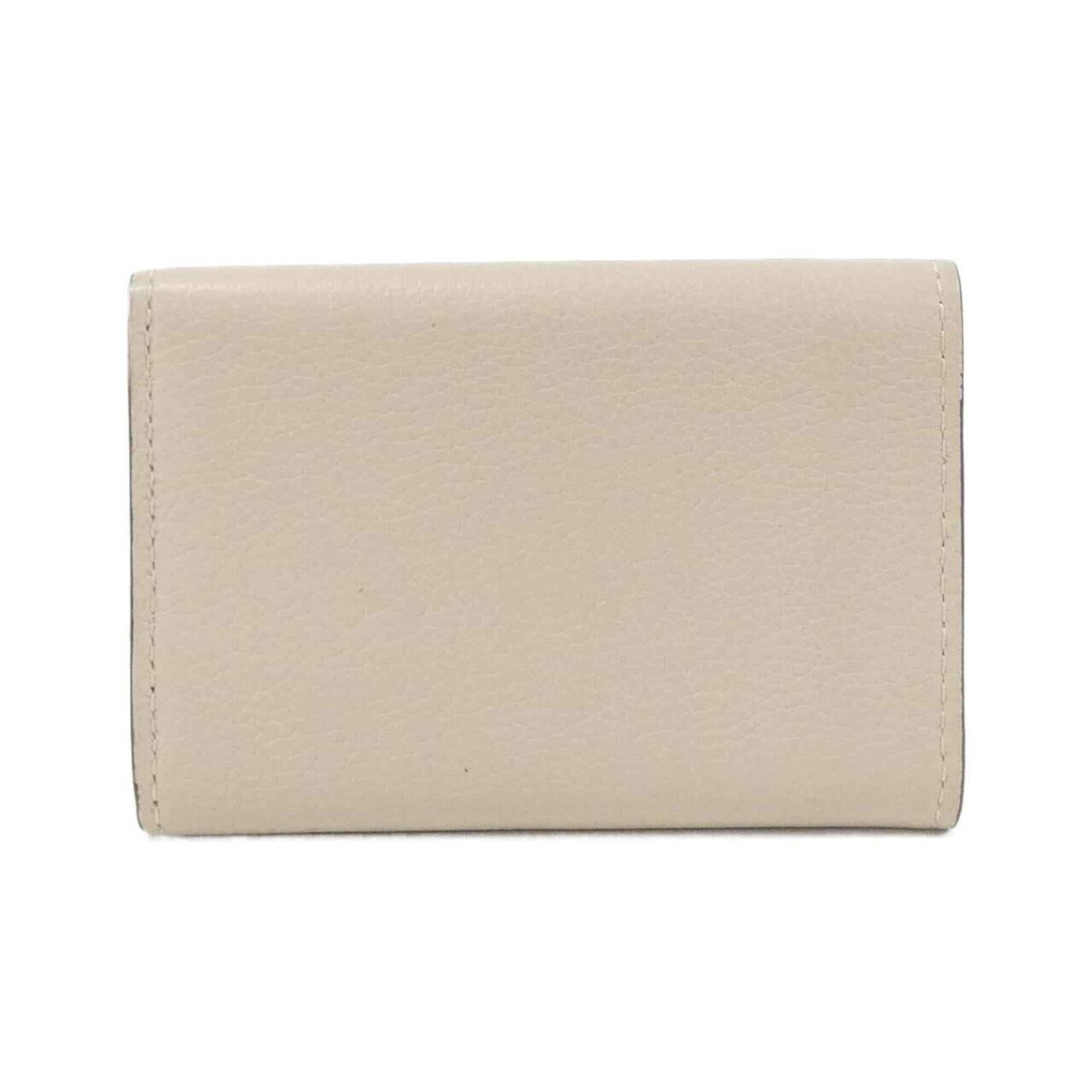 Louis Vuitton Grayish Leather Wallet (Tri-Fold) (Pre-Owned)