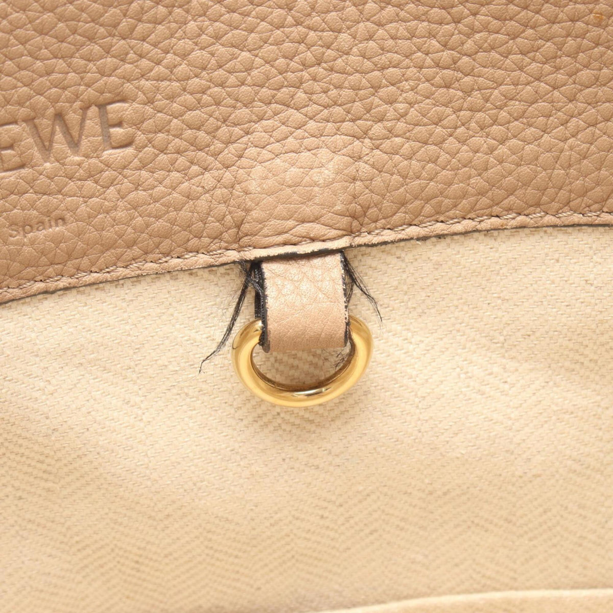Loewe Beige Brown Leather Handbag (Pre-Owned)