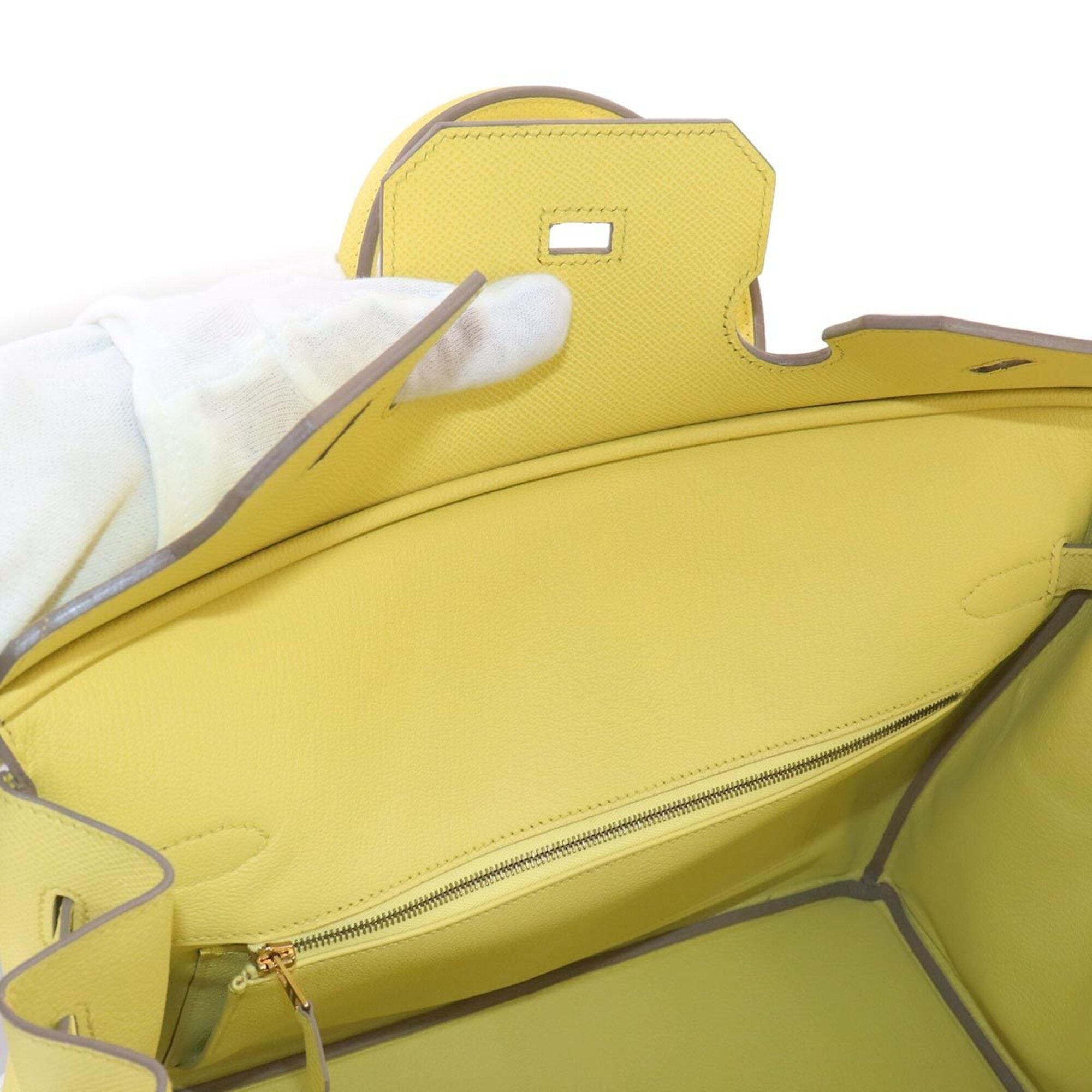 Hermes Lime Epsom Leather Handbag (Pre-Owned)