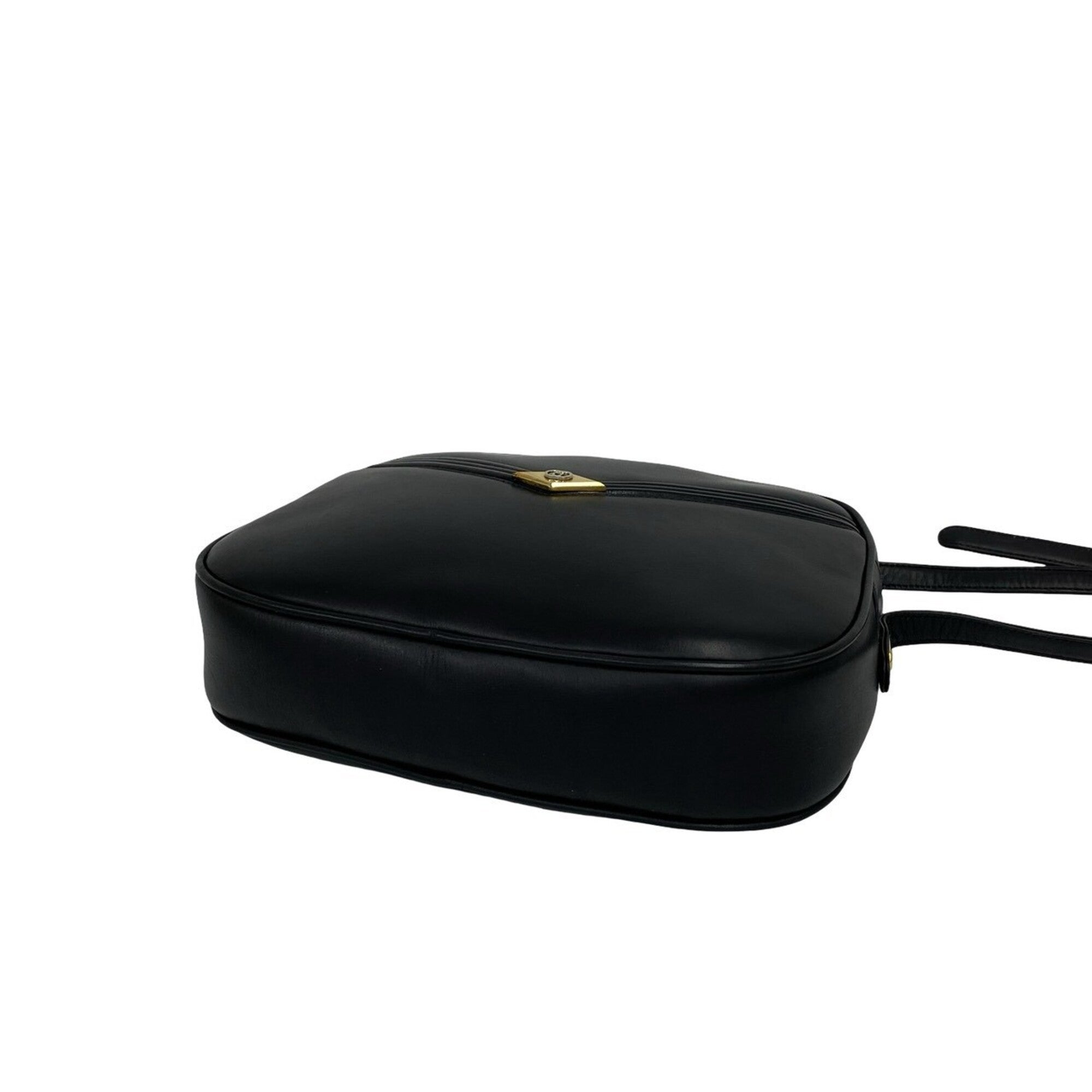 Gucci Black Leather Pochette Shoulder Bag (Pre-Owned)