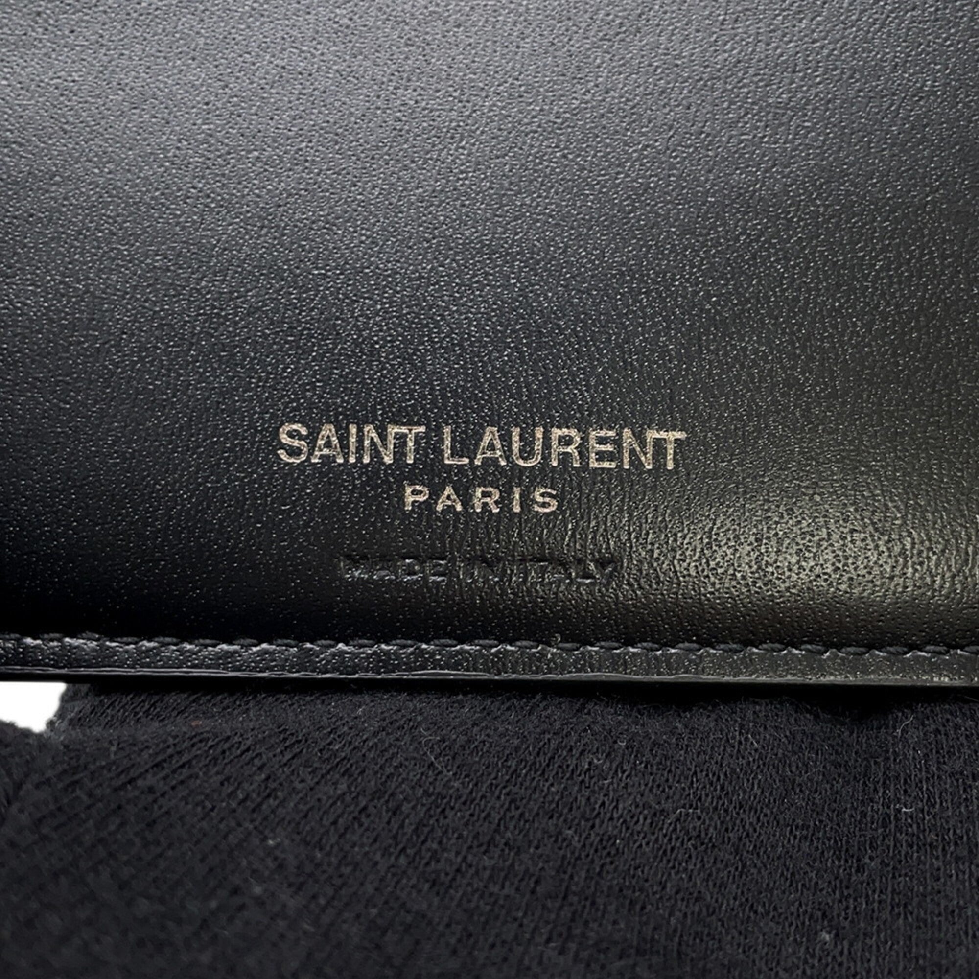 Yves Saint Laurent Black Leather Wallet (Bi-Fold) (Pre-Owned)