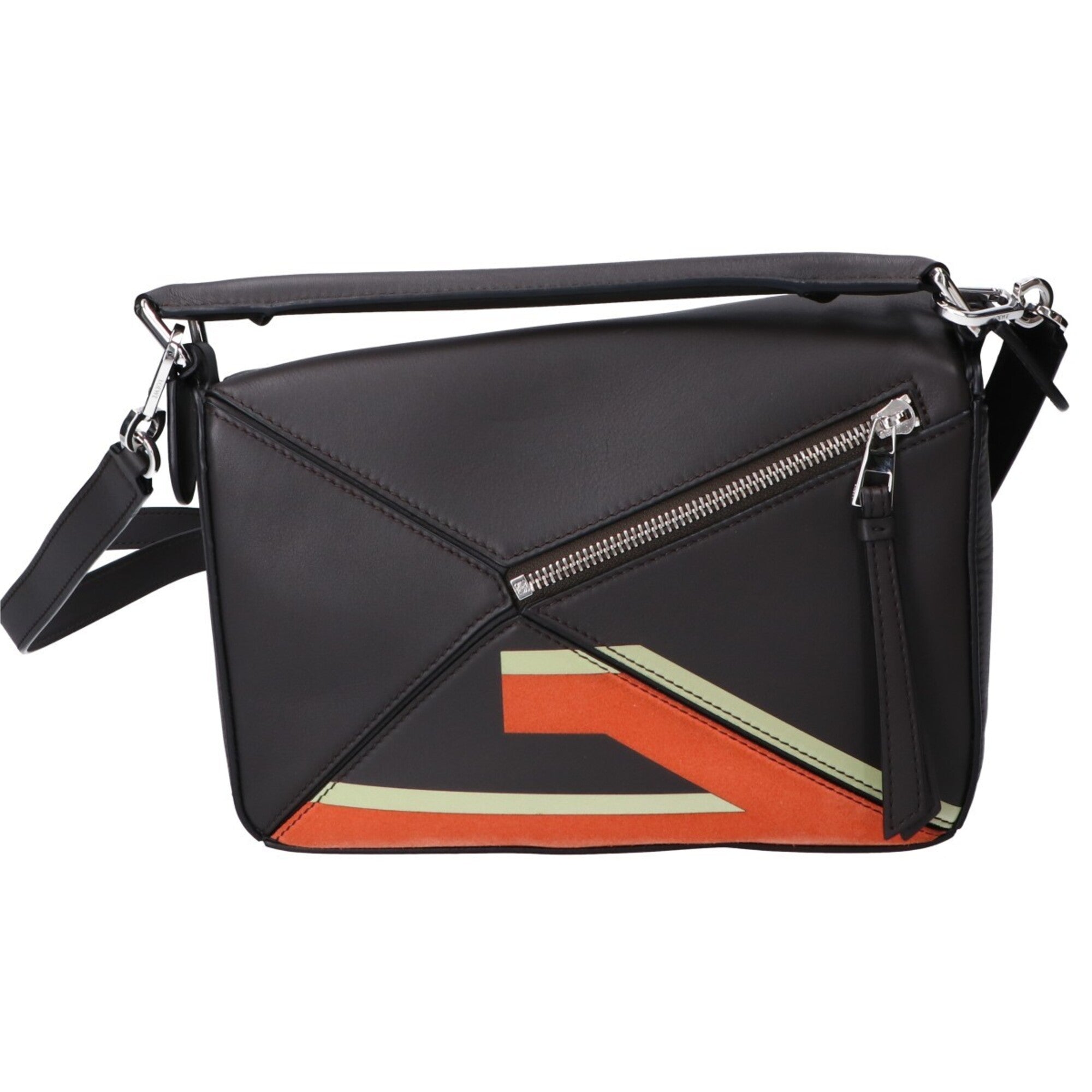 Loewe Silver Leather Handbag Shoulder Bag (Pre-Owned)