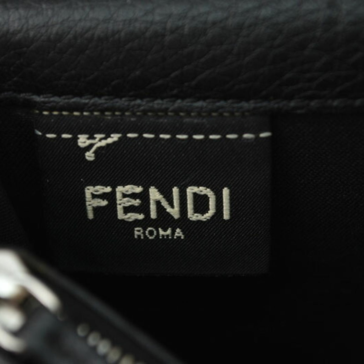 Fendi Selleria Black Leather Long Wallet (Bi-Fold) (Pre-Owned)