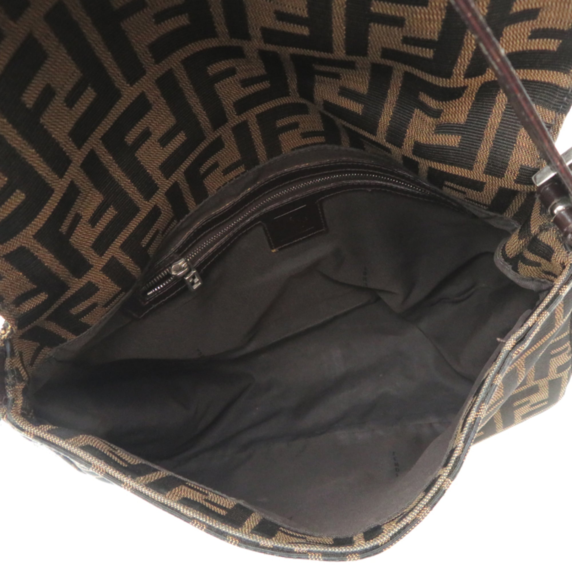 Fendi Brown Canvas Leather Handbag (Pre-Owned)
