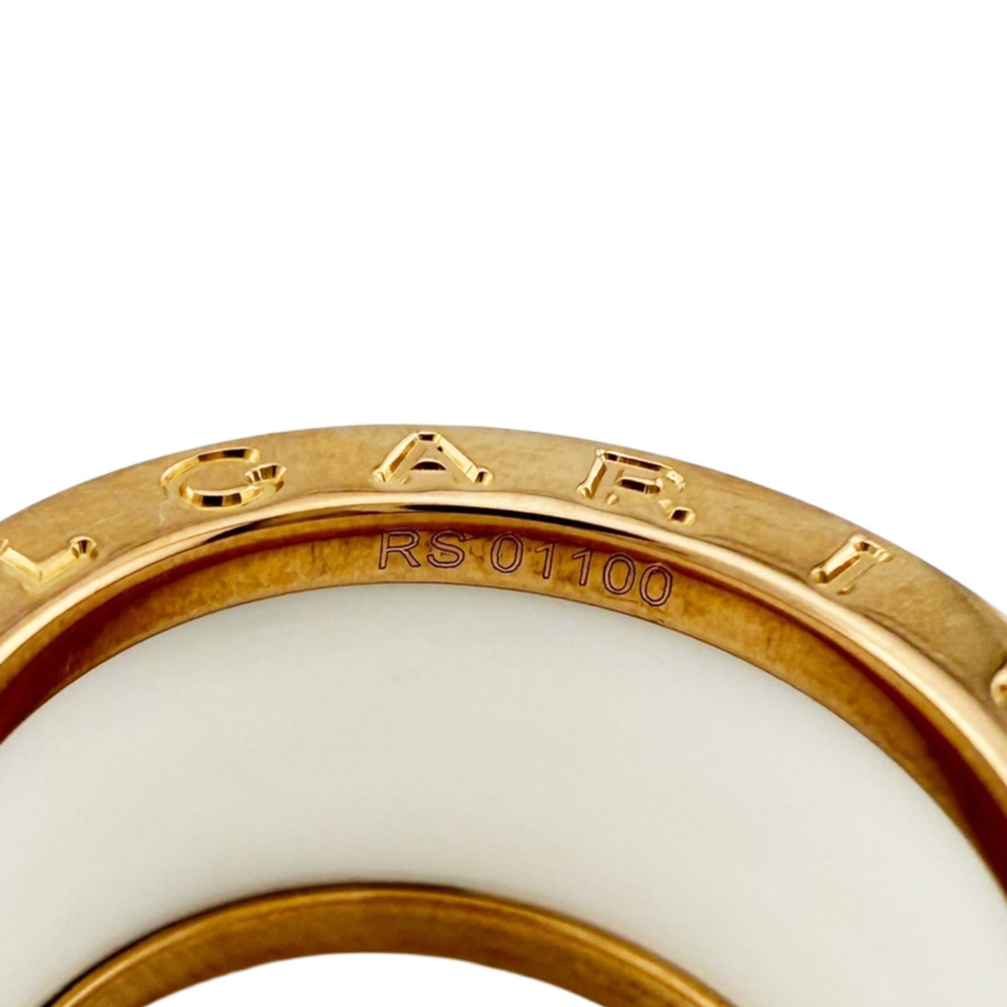 Bvlgari B.Zero1 Pink Gold Pink Gold (18K) Ceramic Band Ring (Pre-Owned)