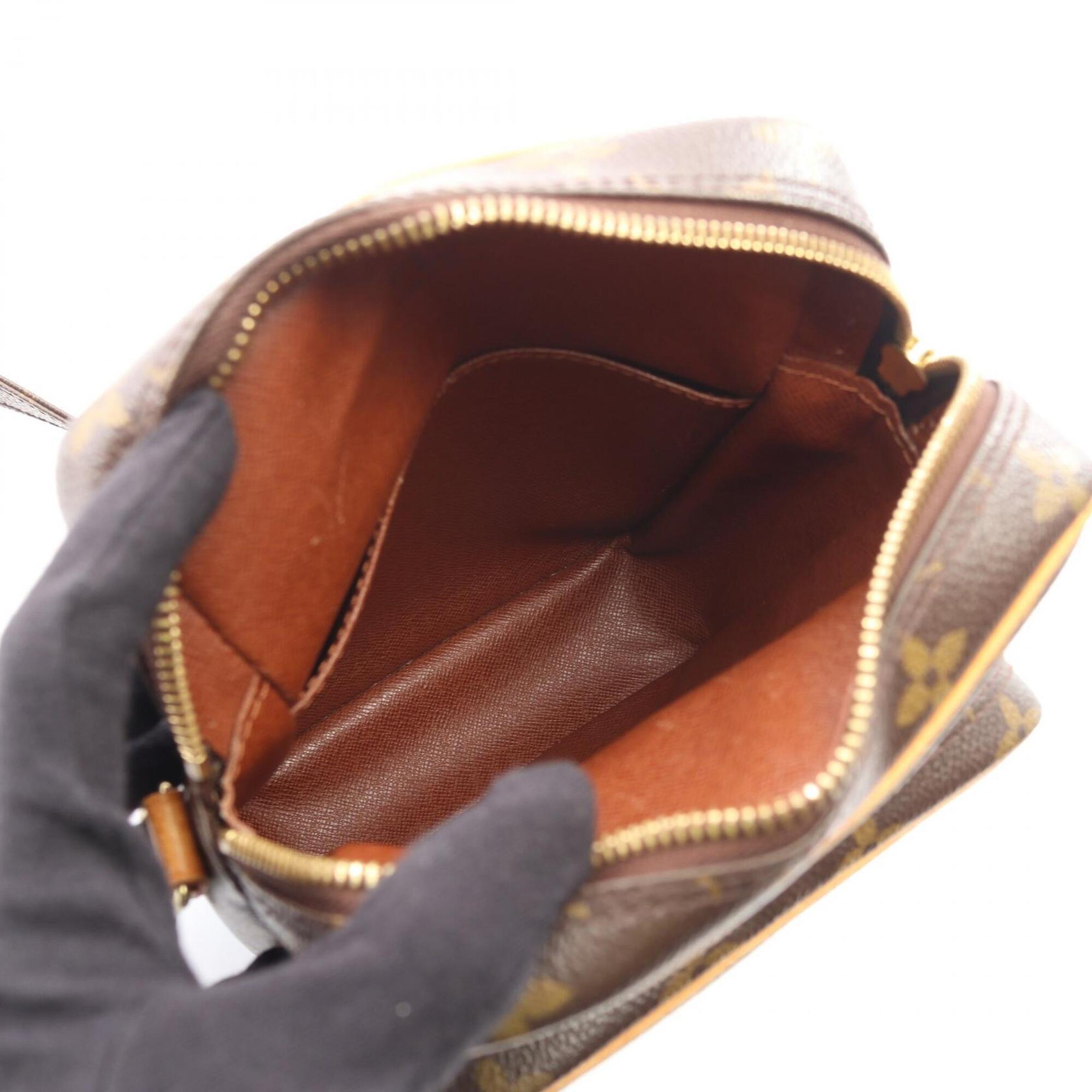 Louis Vuitton Brown Monogram Coated Canvas Leather Handbag Shoulder Bag (Pre-Owned)