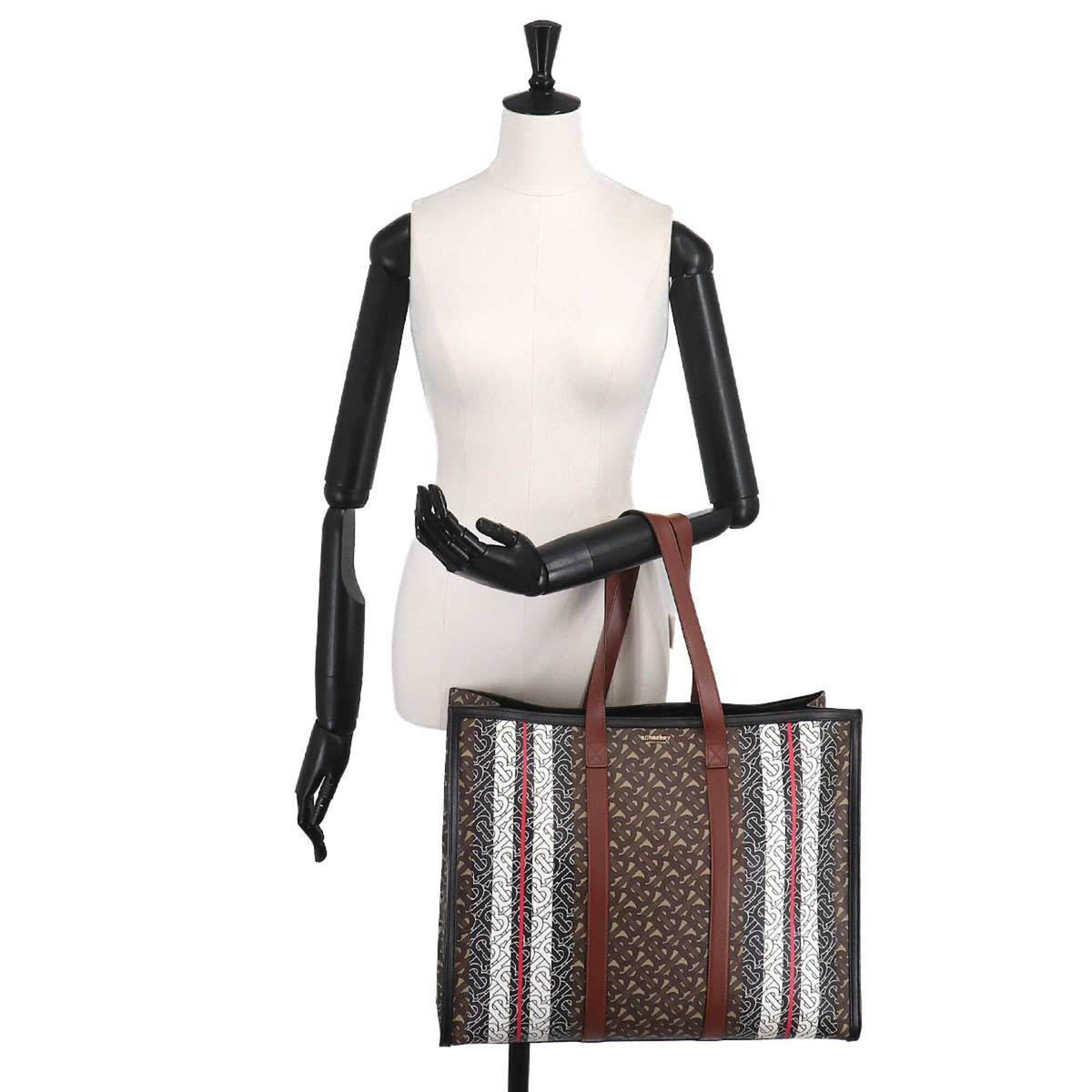 Burberry Brown Pvc Leather Tote Bag (Pre-Owned)