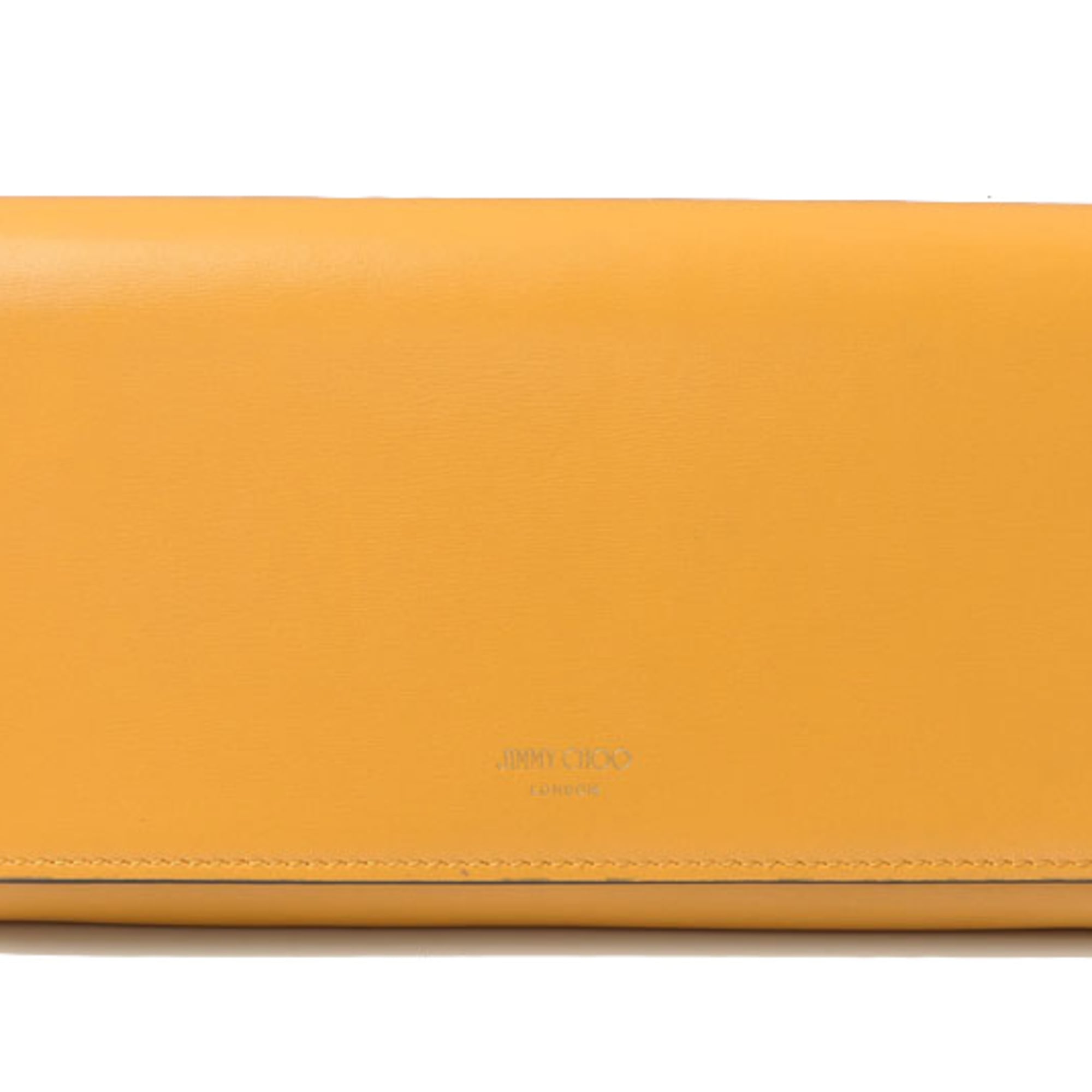 Jimmy Choo Blue Yellow Leather Long Wallet (Bi-Fold) (Pre-Owned)