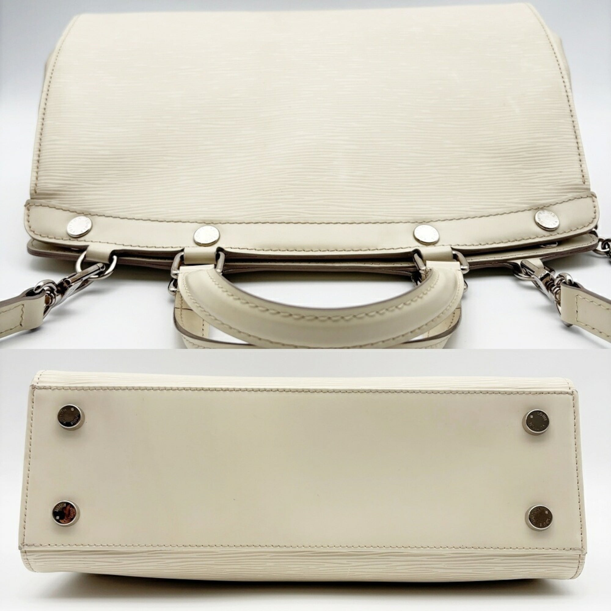 Louis Vuitton Lv Off White Epi Leather Shoulder Bag (Pre-Owned)