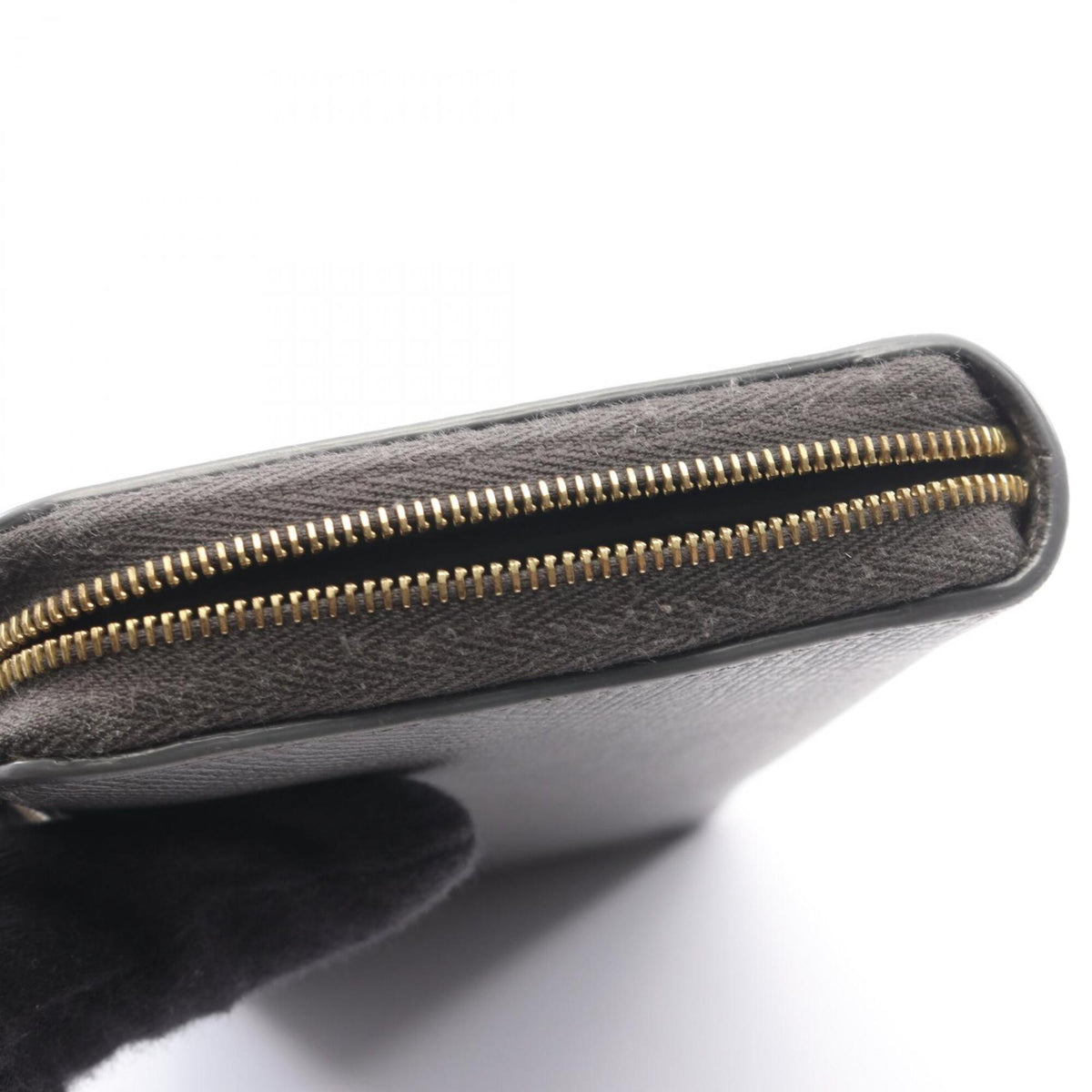Celine Gray Leather Long Wallet (Bi-Fold) (Pre-Owned)