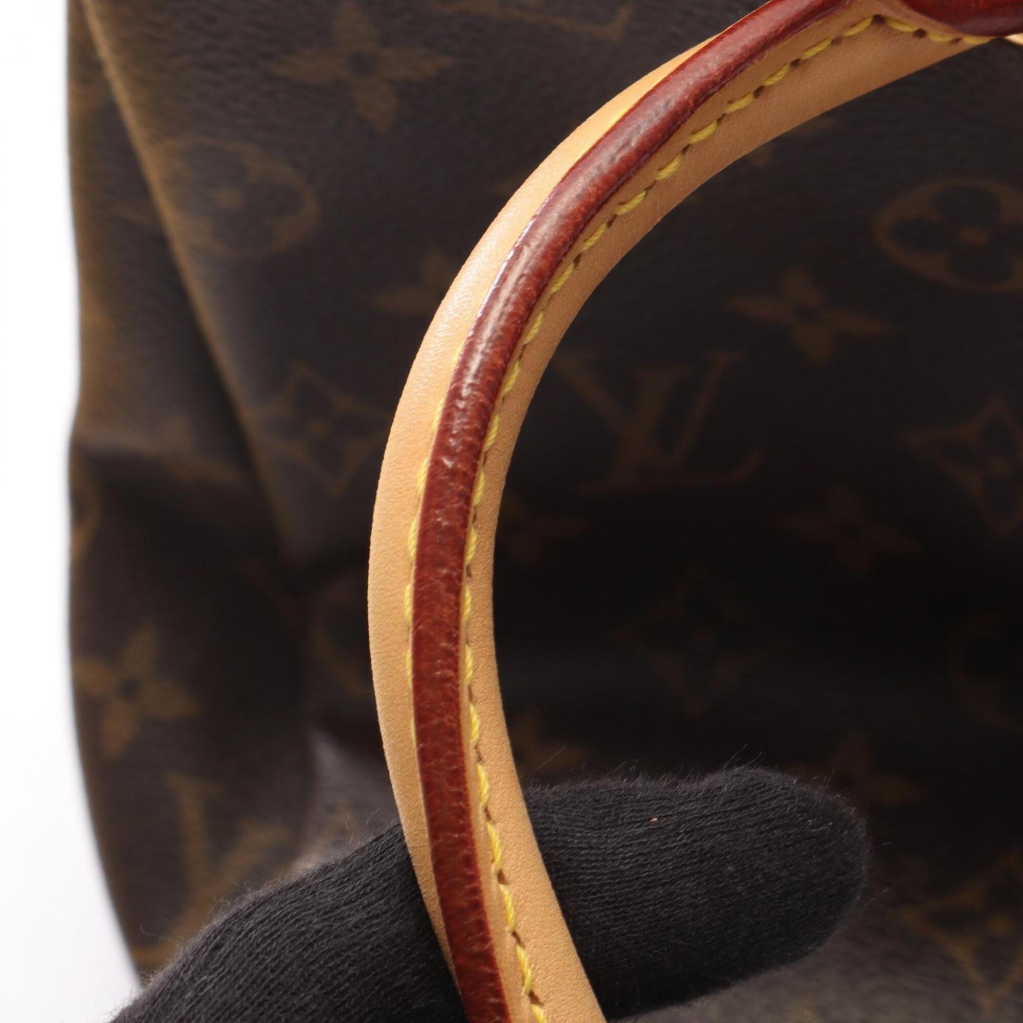 Louis Vuitton Brown Pvc Coated Canvas Leather Handbag (Pre-Owned)