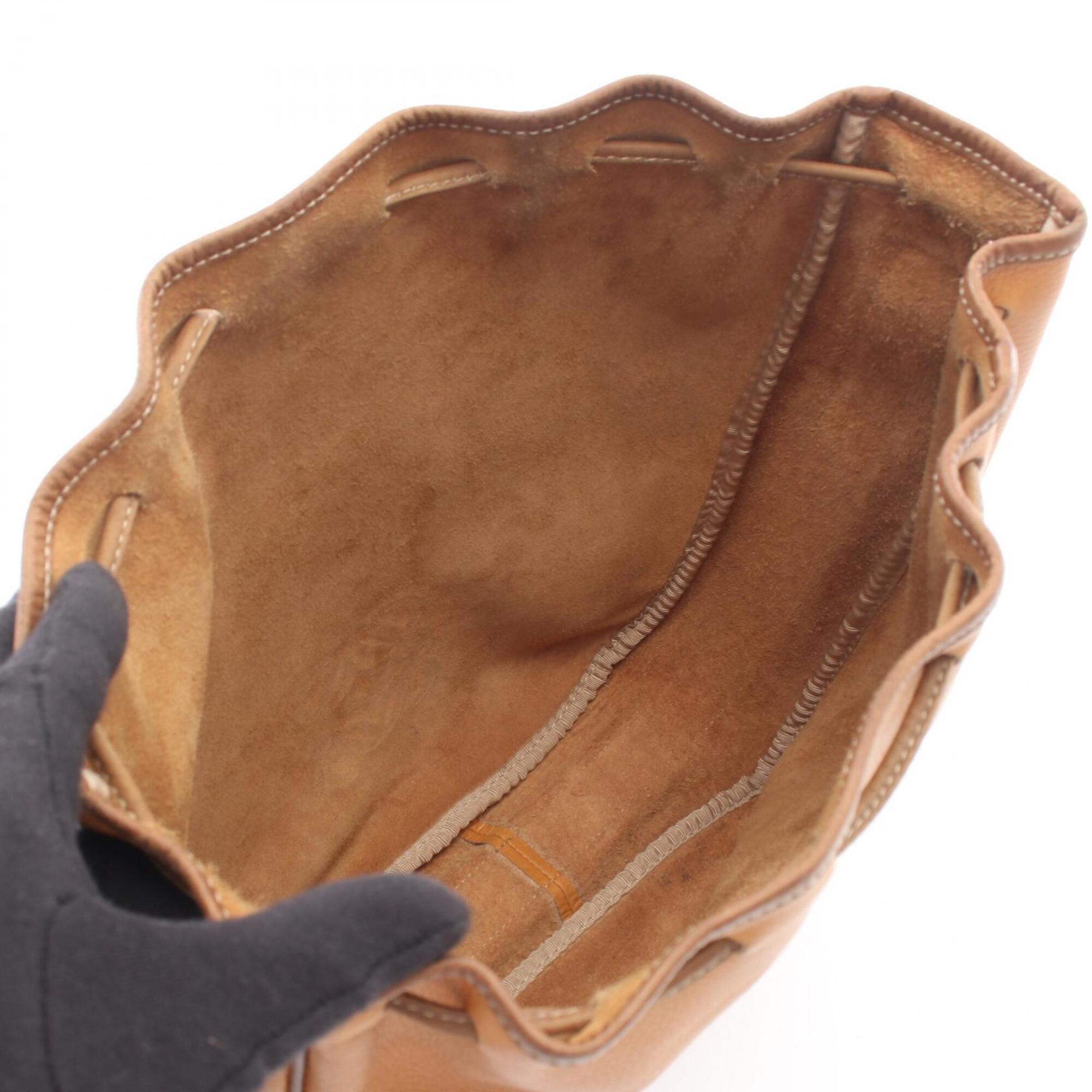 Loewe Brown Orange Leather Handbag Shoulder Bag (Pre-Owned)