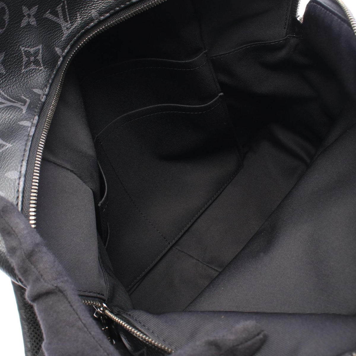 Louis Vuitton Black Monogram Eclipse Coated Canvas Leather Backpack Handbag (Pre-Owned)