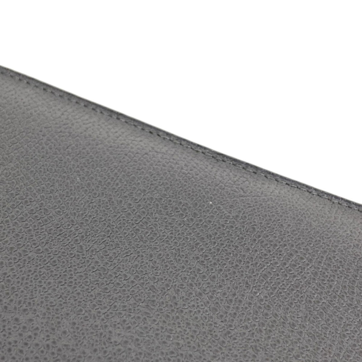 Valextra Gray Leather Long Wallet (Bi-Fold) (Pre-Owned)