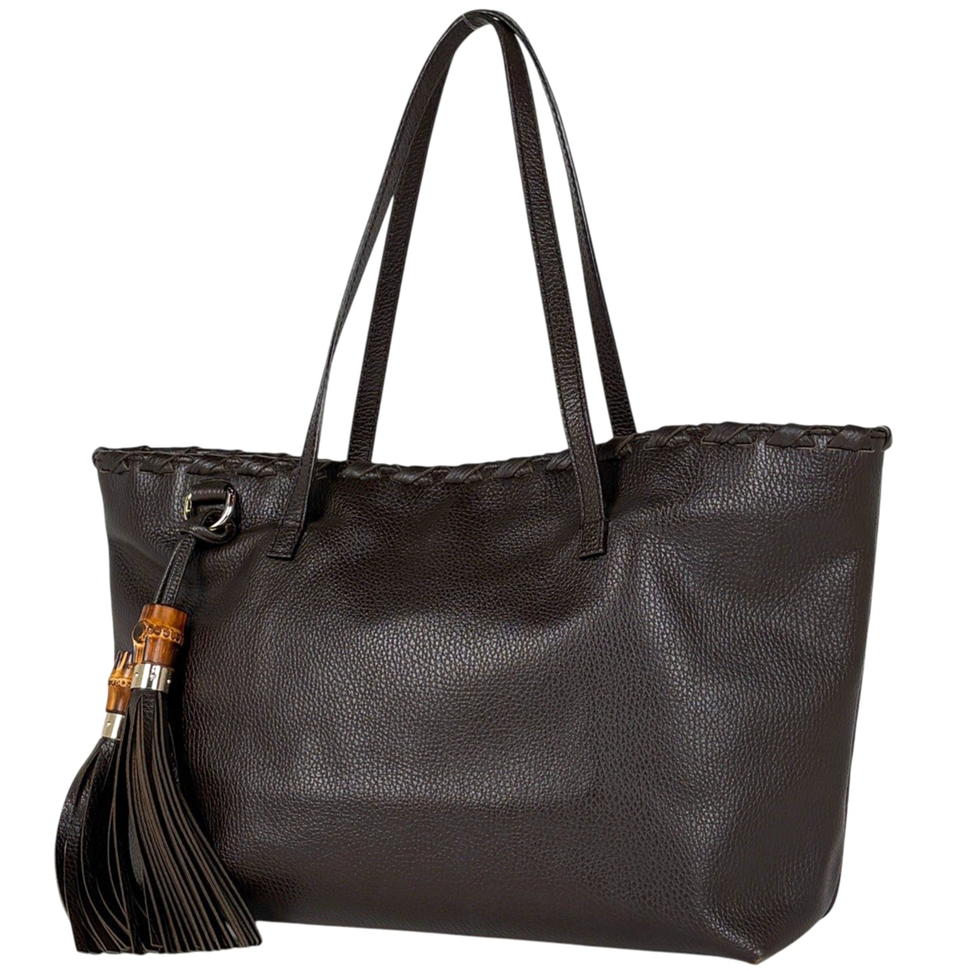 Gucci Brown Leather Tote Bag (Pre-Owned)