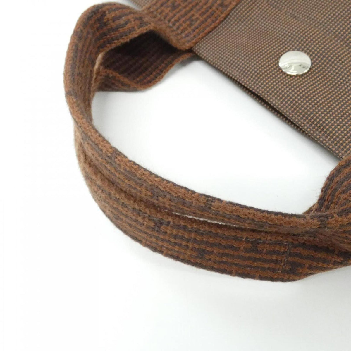 Hermes Brown Canvas Handbag (Pre-Owned)