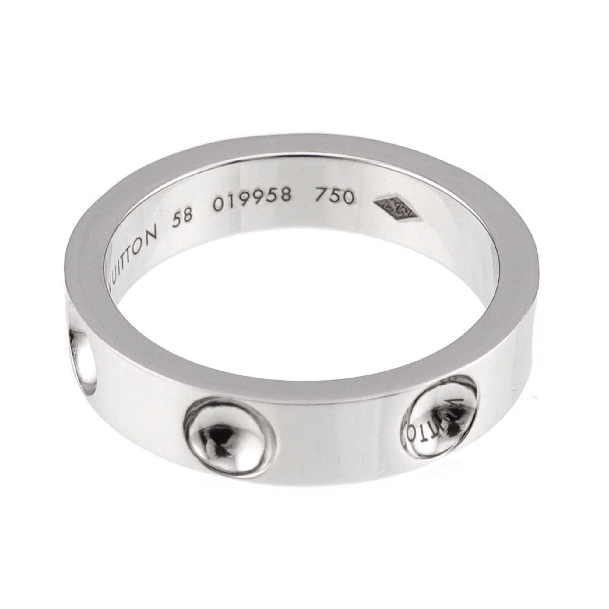 Louis Vuitton White Gold (18K) Band Ring (Pre-Owned)