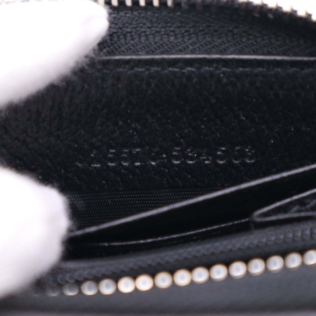 Gucci Gold Black Canvas Leather Long Wallet (Bi-Fold) (Pre-Owned)