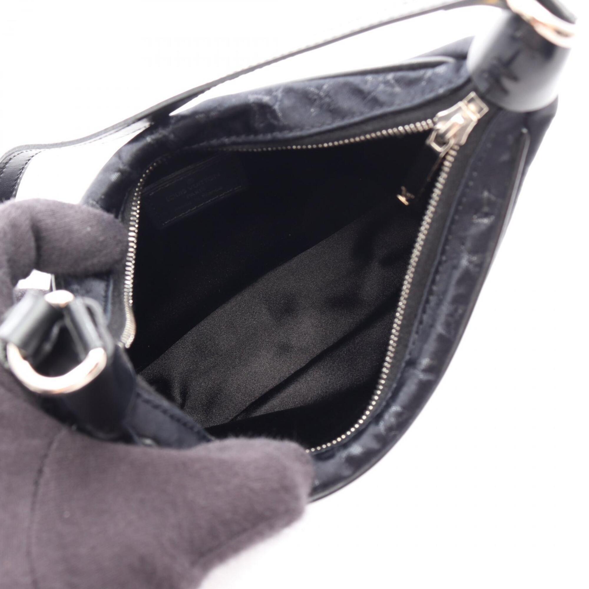 Louis Vuitton Black Noir Fabric Leather Handbag (Pre-Owned)
