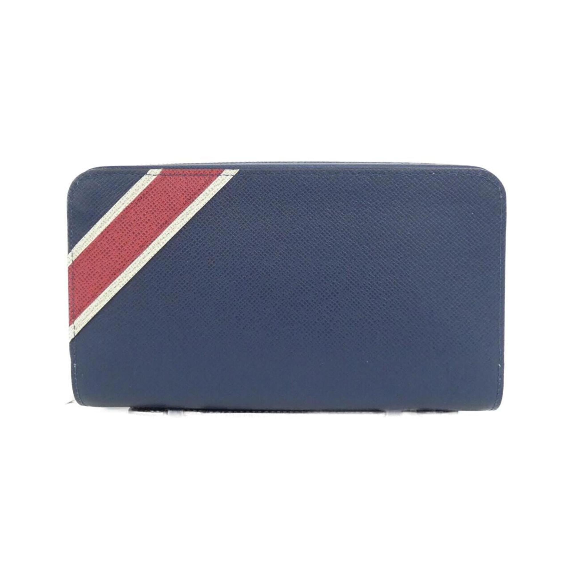 Louis Vuitton Blue Leather Long Wallet (Bi-Fold) (Pre-Owned)