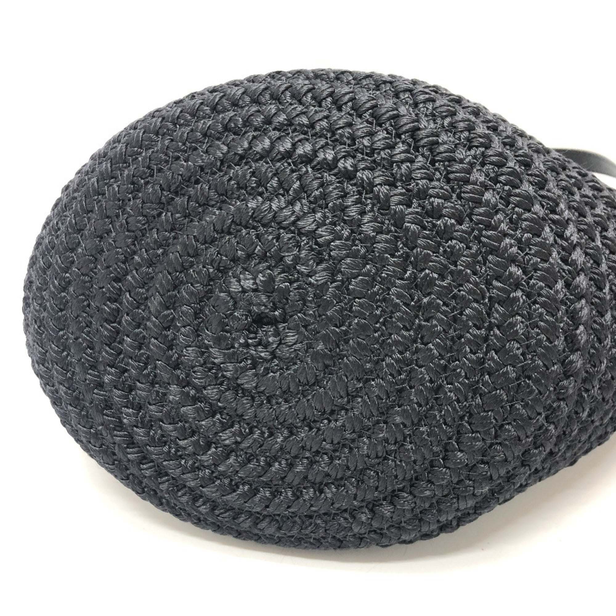 Balenciaga Black Nylon Leather Basket Shoulder Bag (Pre-Owned)