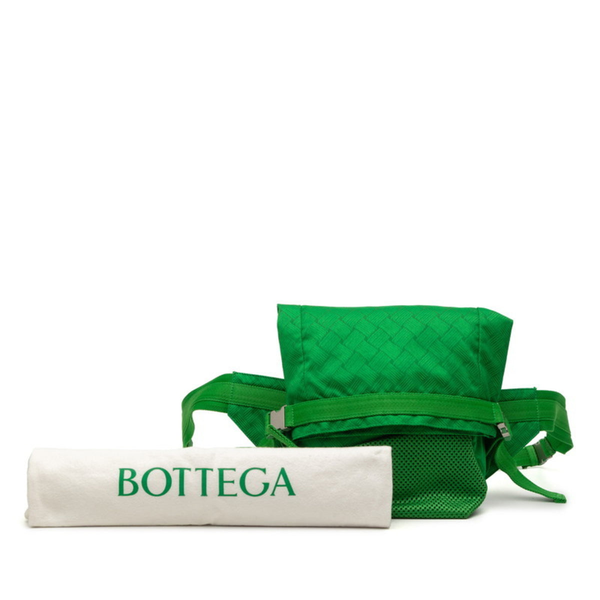 Bottega Veneta Green Nylon Sling Bag (Pre-Owned)