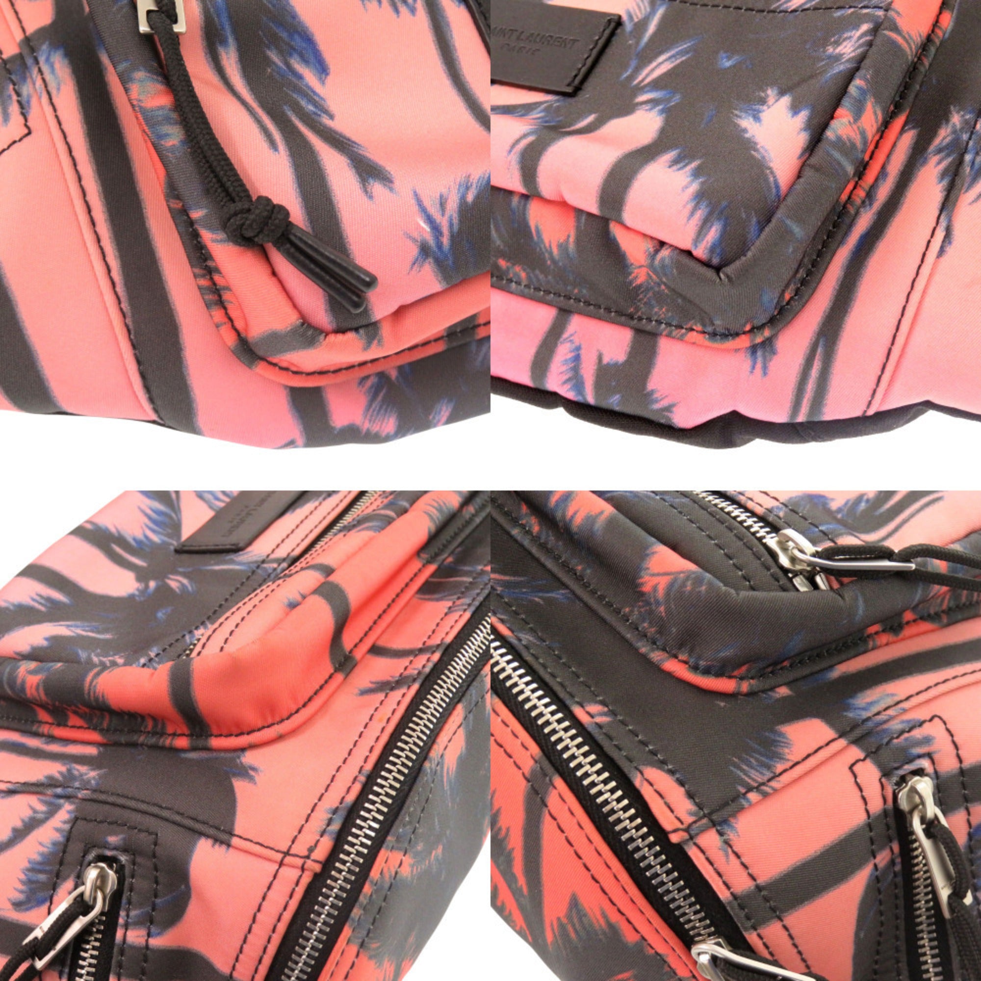 Saint Laurent Orange Pink Nylon Fanny Pack (Pre-Owned)