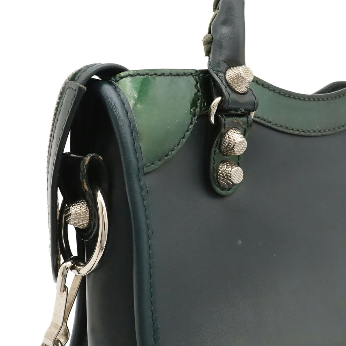 Balenciaga Dark Green Leather Handbag (Pre-Owned)