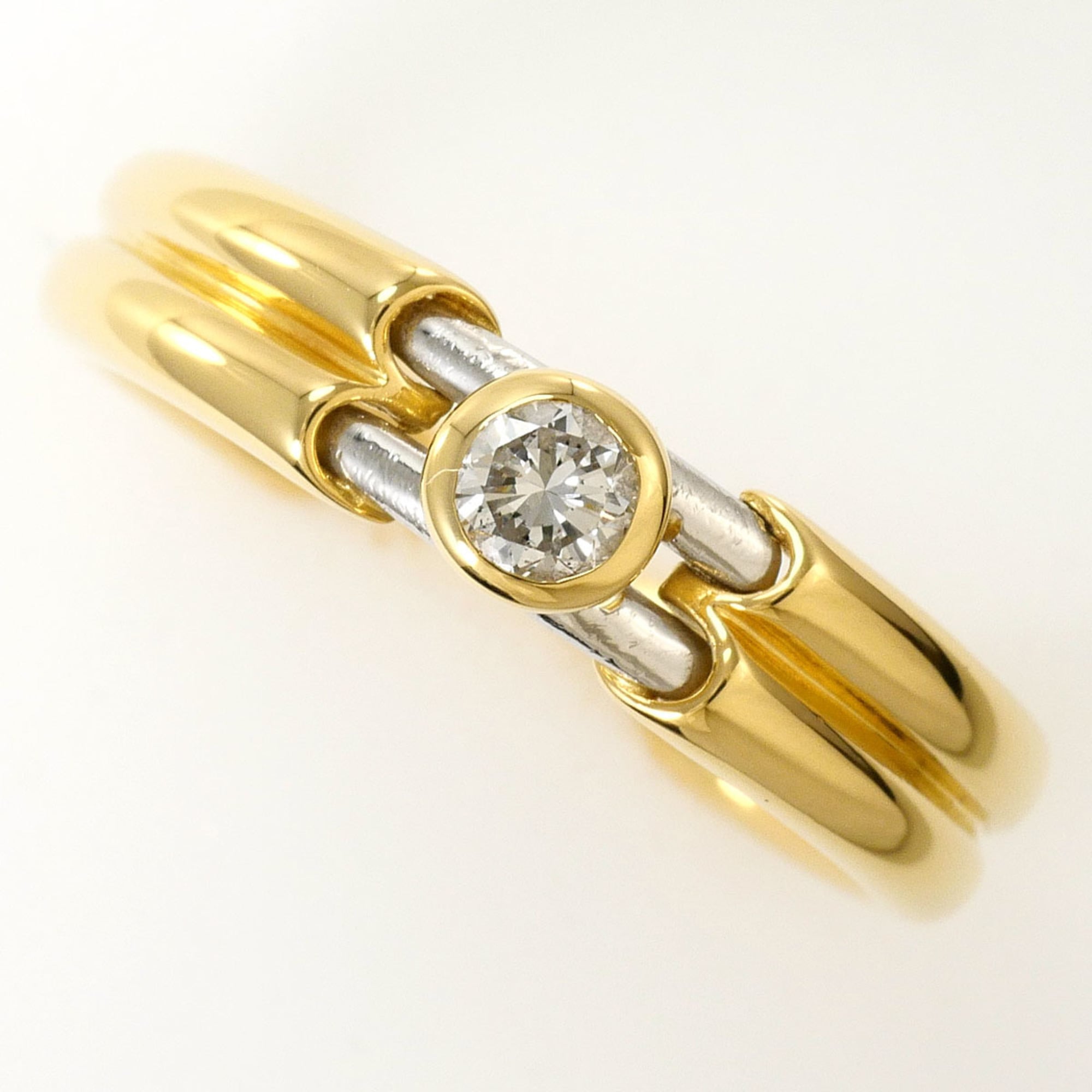 Unbranded Platinum Yellow Gold Yellow Gold (18K) Platinum Band Ring (Pre-Owned)