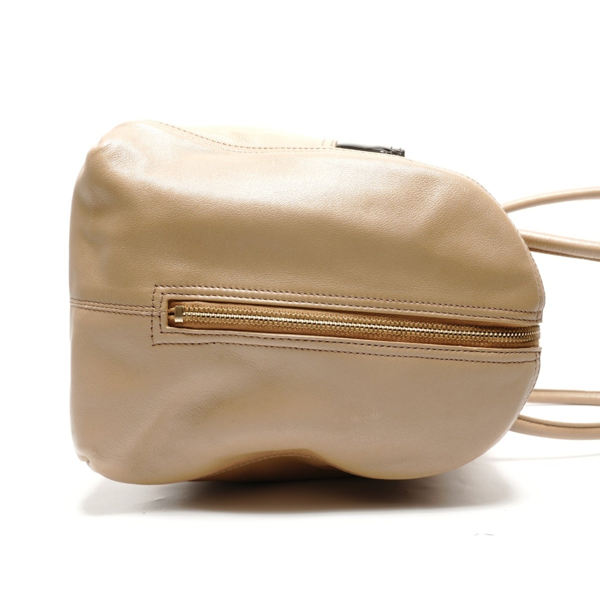 Yves Saint Laurent Beige Leather Boston Bag (Pre-Owned)