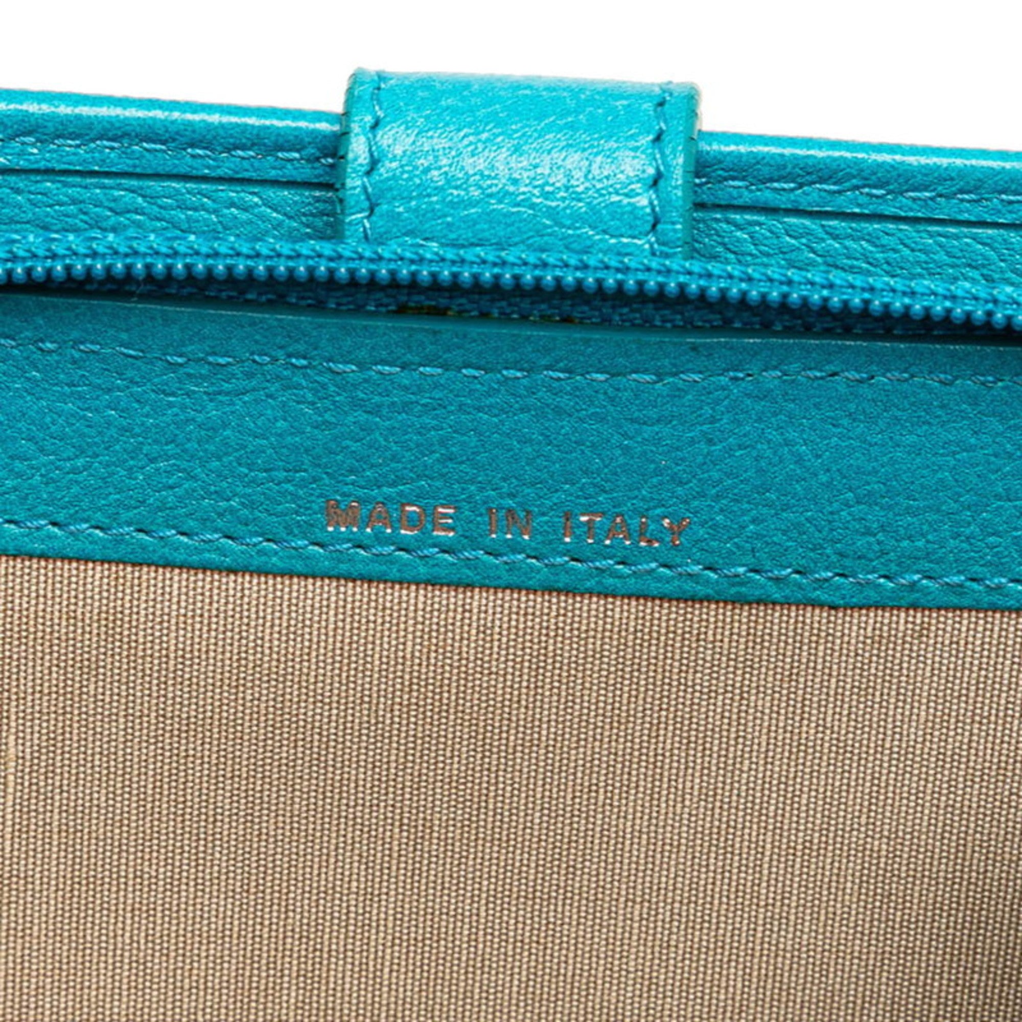 Chanel Light Blue Leather Wallet (Bi-Fold) (Pre-Owned)