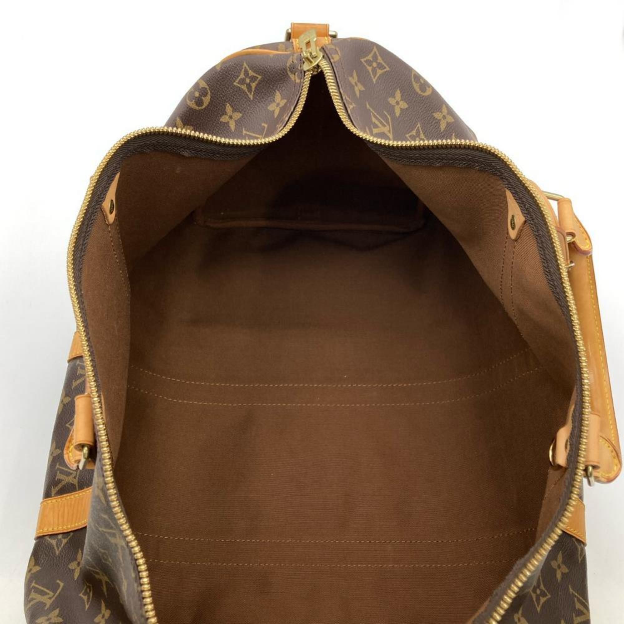 Louis Vuitton Monogram Brown Monogram Leather Boston Bag (Pre-Owned)