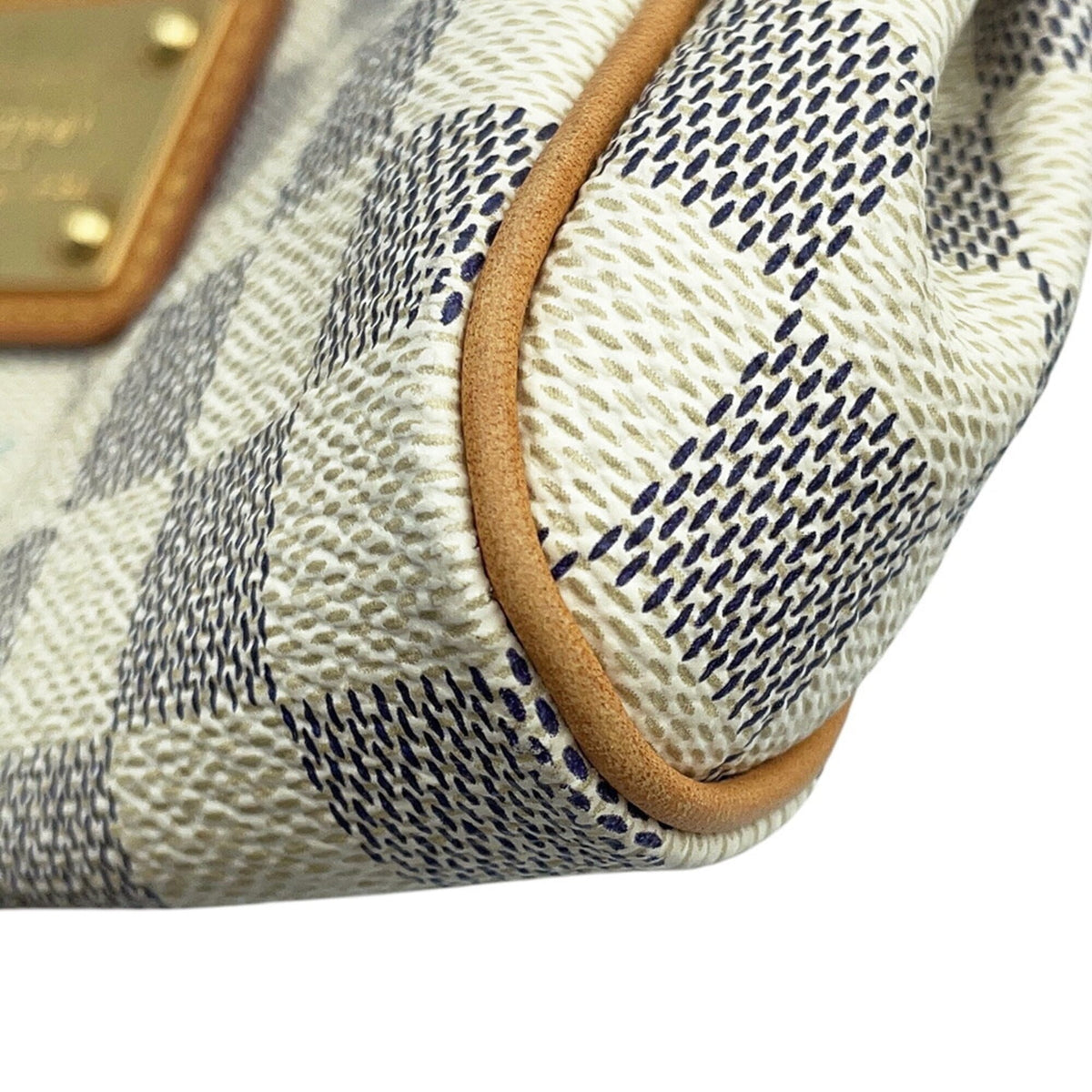 Louis Vuitton Beige Damier Azur Clutch Bag Shoulder Bag (Pre-Owned)